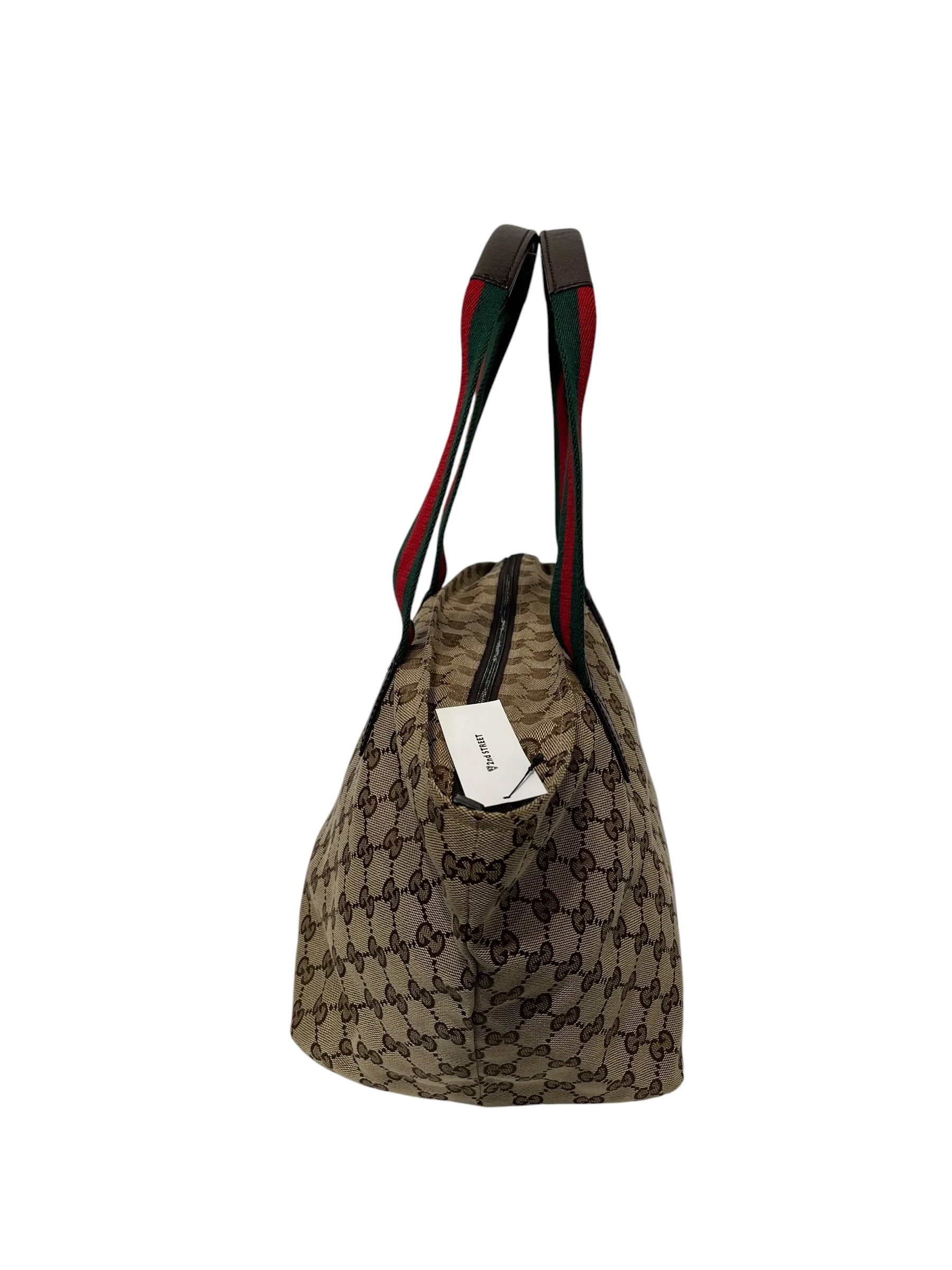 GUCCI/Tote Bag/All Over Print/Cotton/KHK/Sherry Line GG canvas