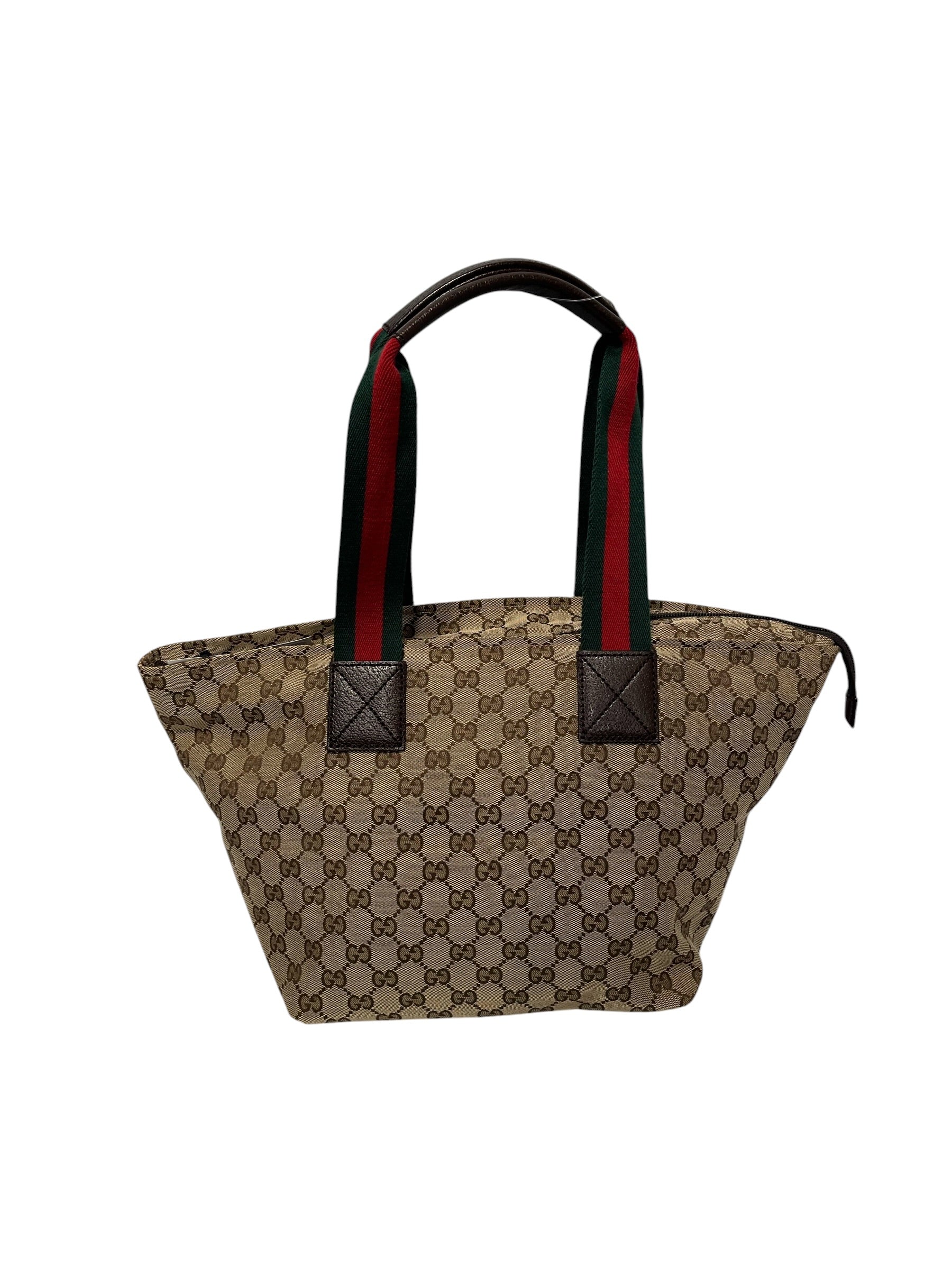 GUCCI/Tote Bag/All Over Print/Cotton/KHK/Sherry Line GG canvas