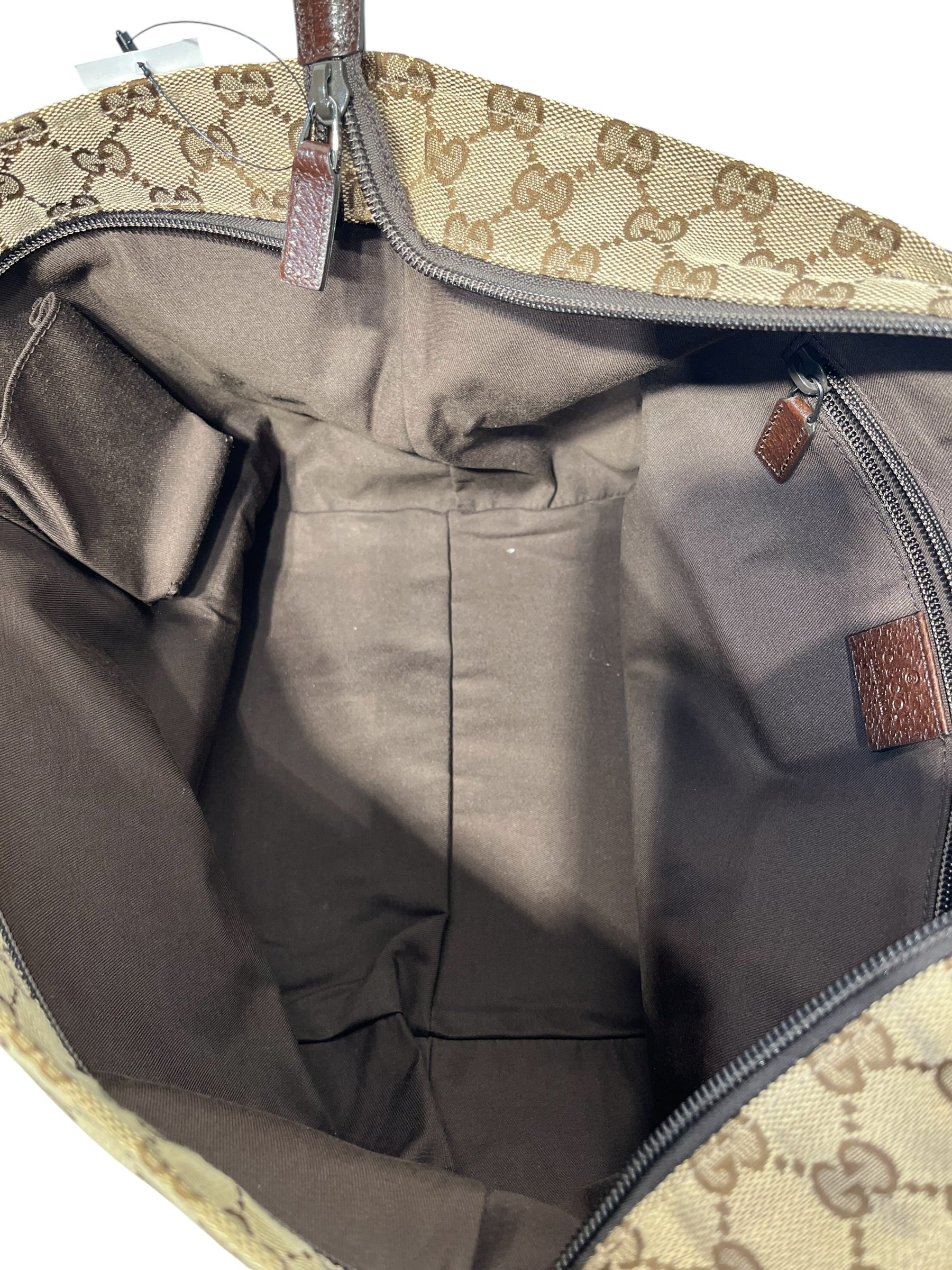 GUCCI/Tote Bag/All Over Print/Cotton/KHK/Sherry Line GG canvas