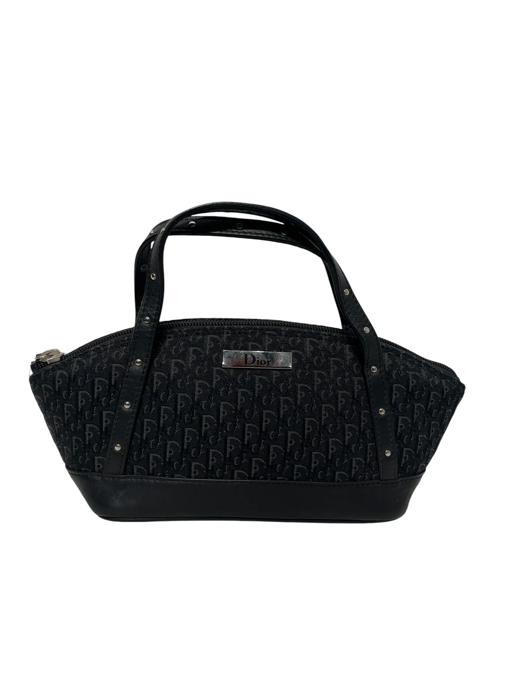 Christian Dior/Hand Bag/All Over Print/Cotton/BLK/Street Chic  trotter bag