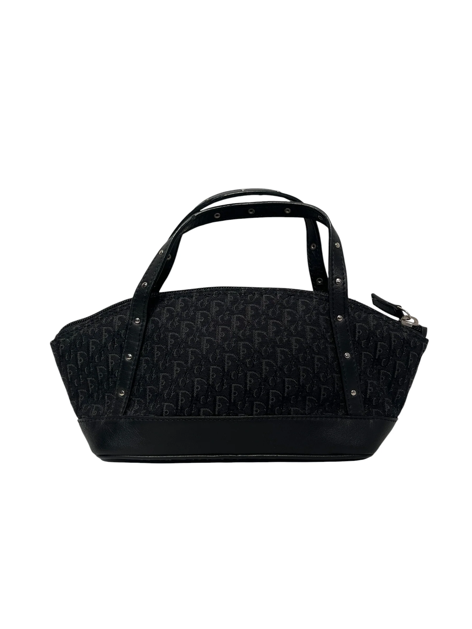 Christian Dior/Hand Bag/All Over Print/Cotton/BLK/Street Chic  trotter bag
