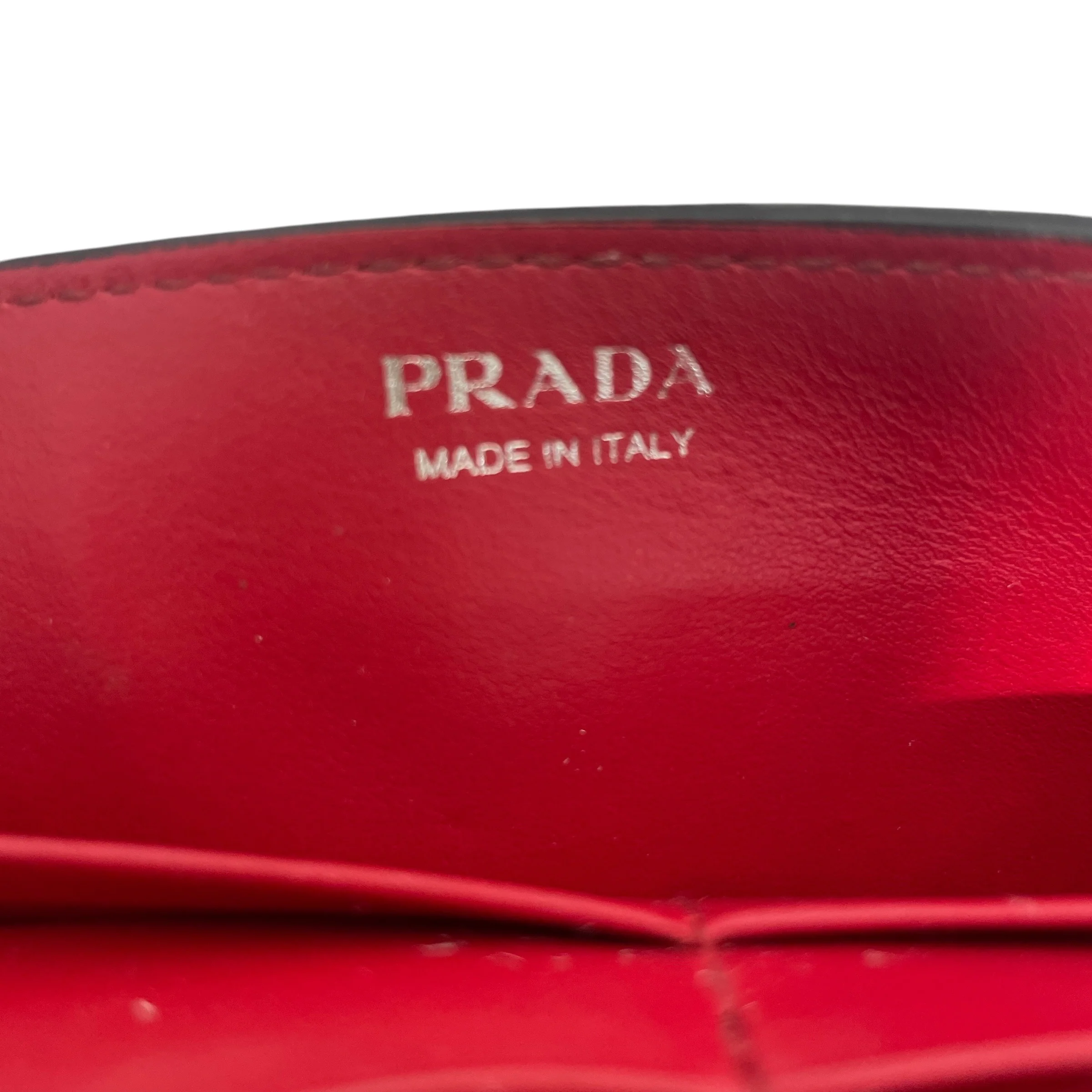 PRADA/Cross Body Bag/Leather/BLK/COW
