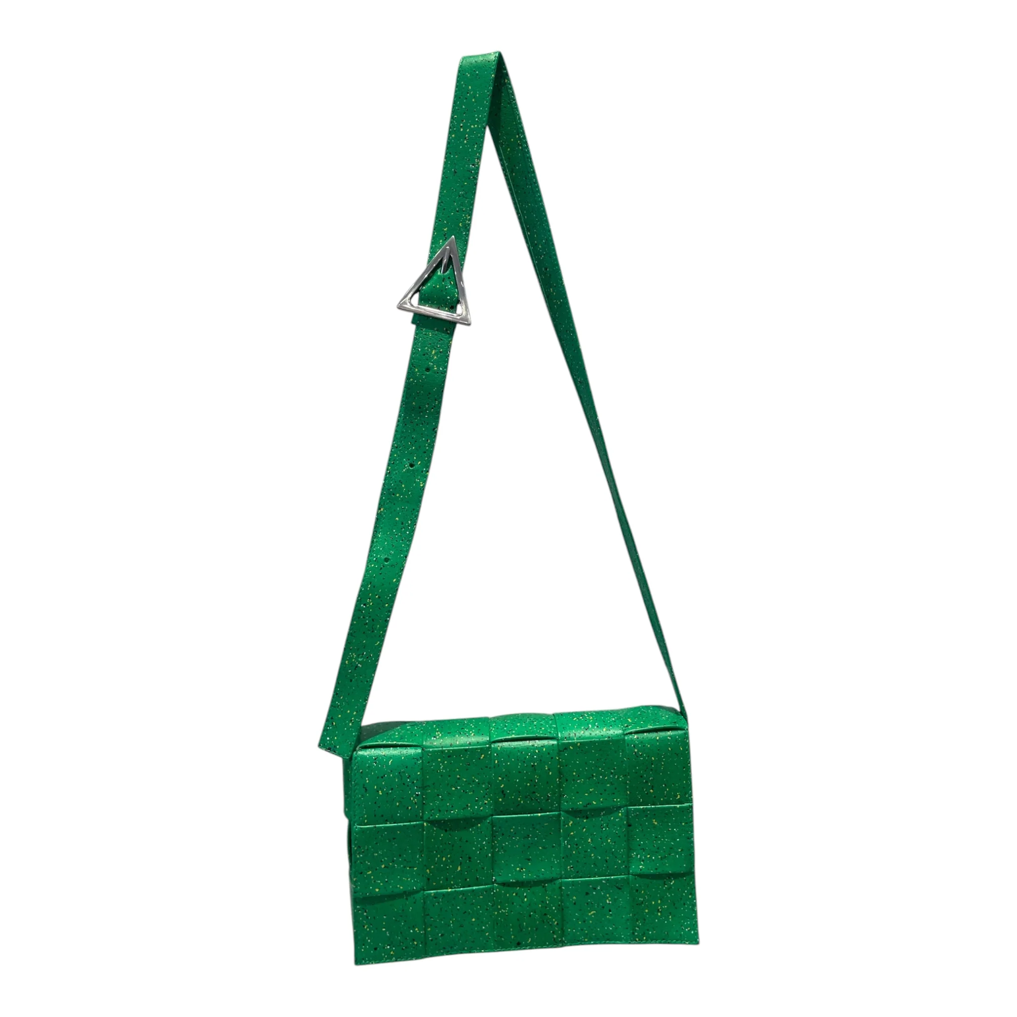 BOTTEGA VENETA/Cross Body Bag/Leather/GRN/Parakeet Cassette
