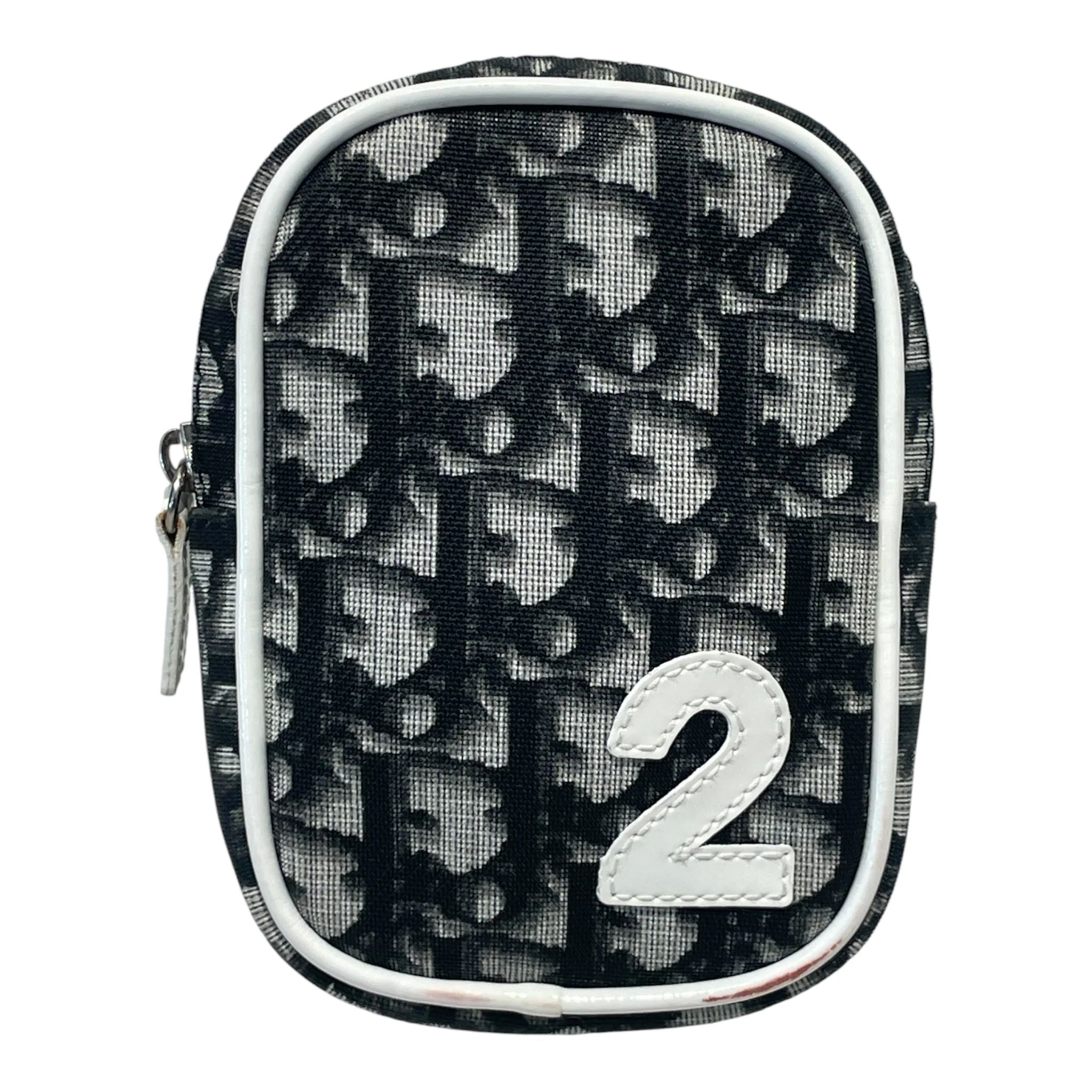 Christian Dior/Pouch/Monogram/Leather/GRY/Oblique Mini Pouch 2 Patch