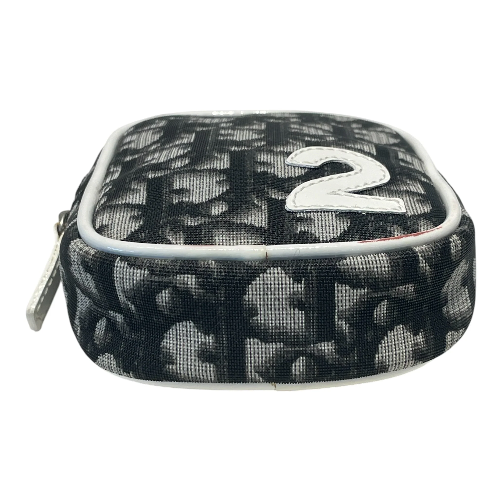 Christian Dior/Pouch/Monogram/Leather/GRY/Oblique Mini Pouch 2 Patch
