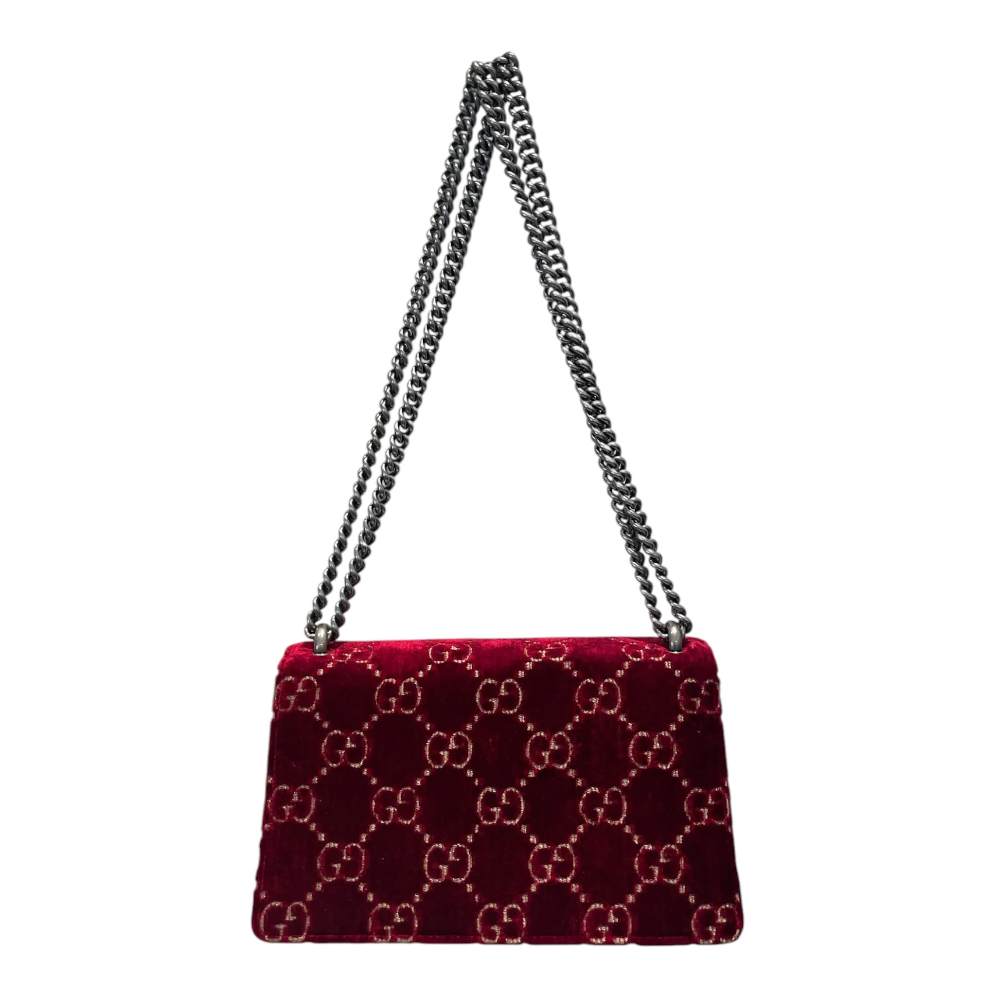 GUCCI/Cross Body Bag/RED/Red Velvet Dionysus Chain Bag