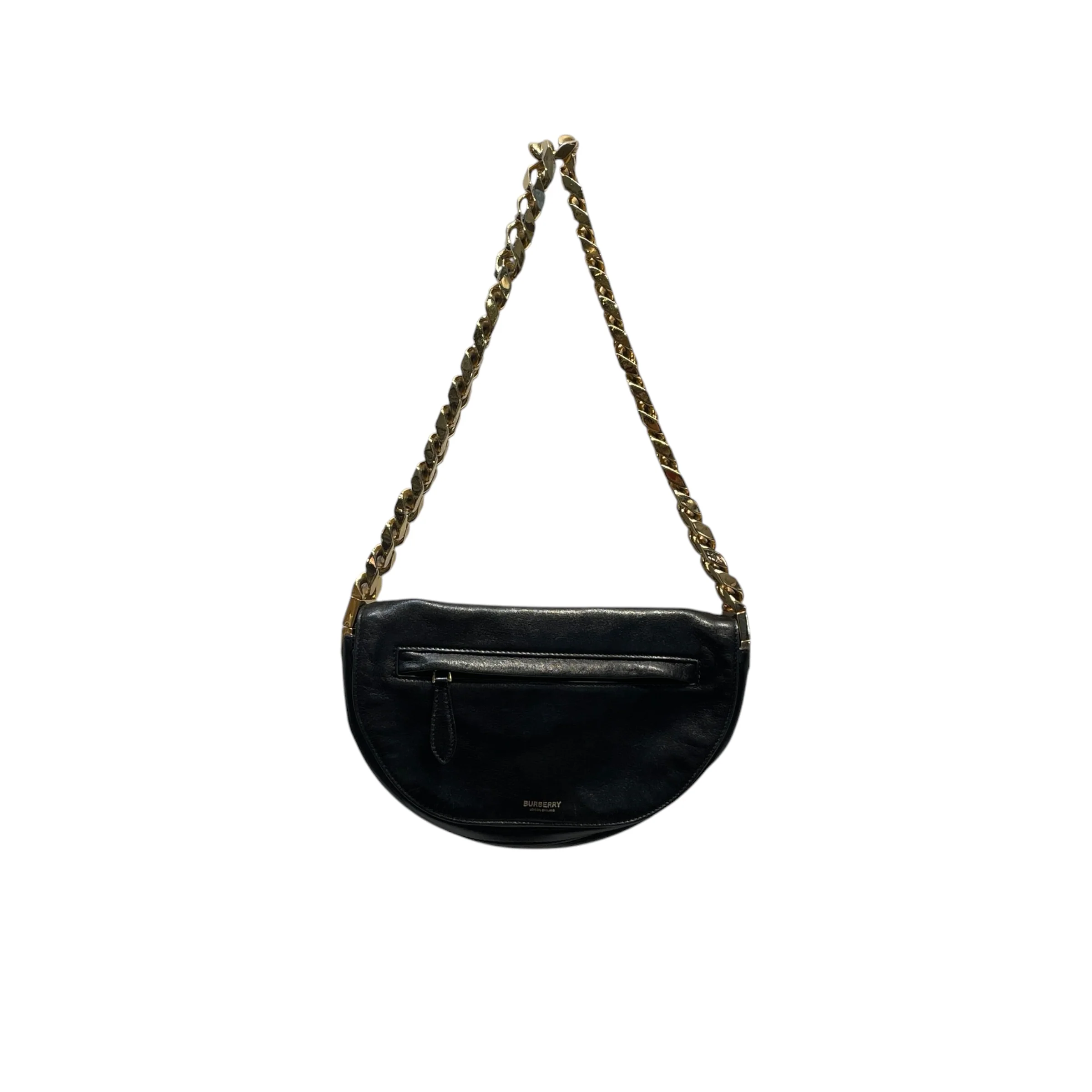 BURBERRY/Hand Bag/Leather/BLK/OLYMPIA
