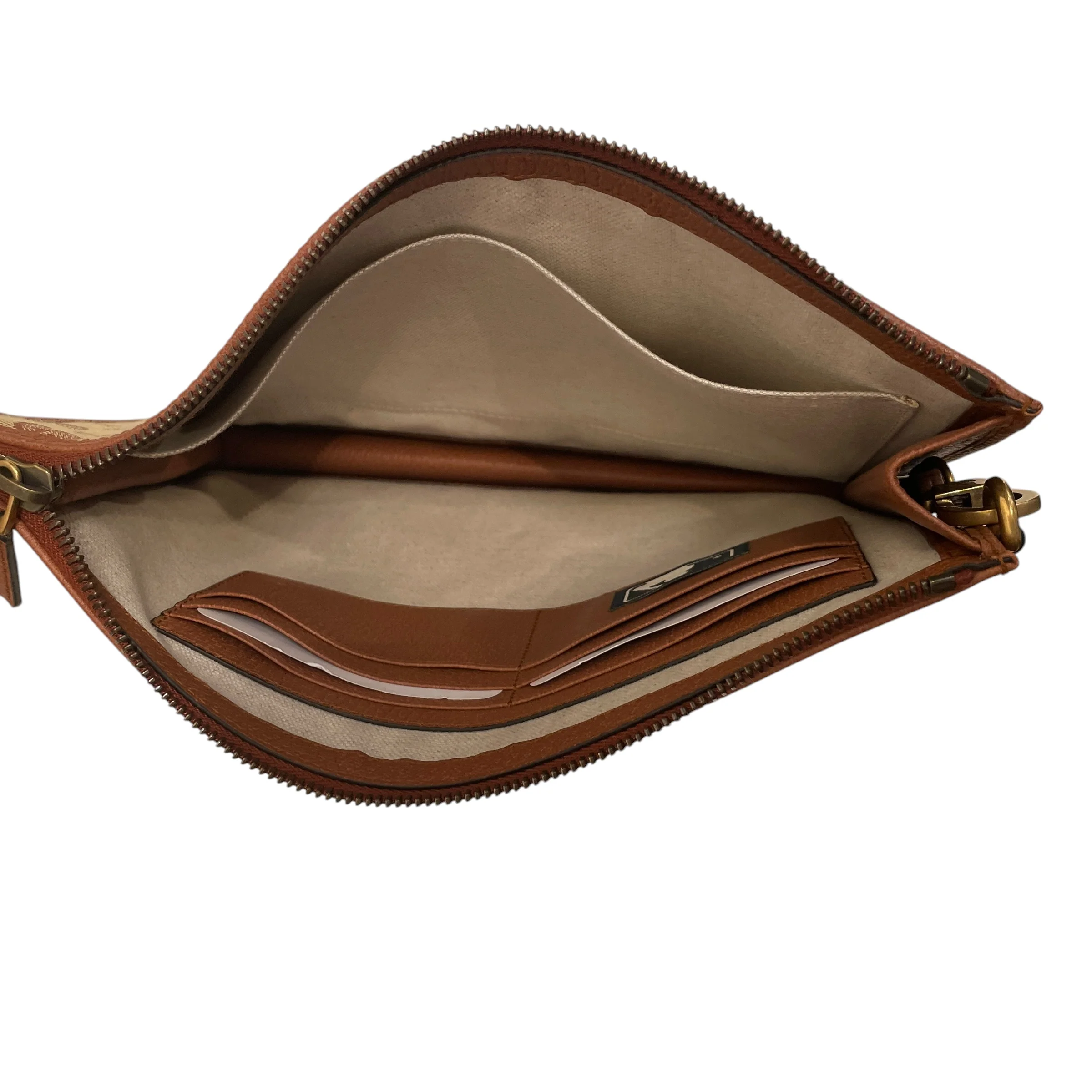 GUCCI/Pouch/Monogram/Leather/BEG/YANKEES EMBROIDERY
