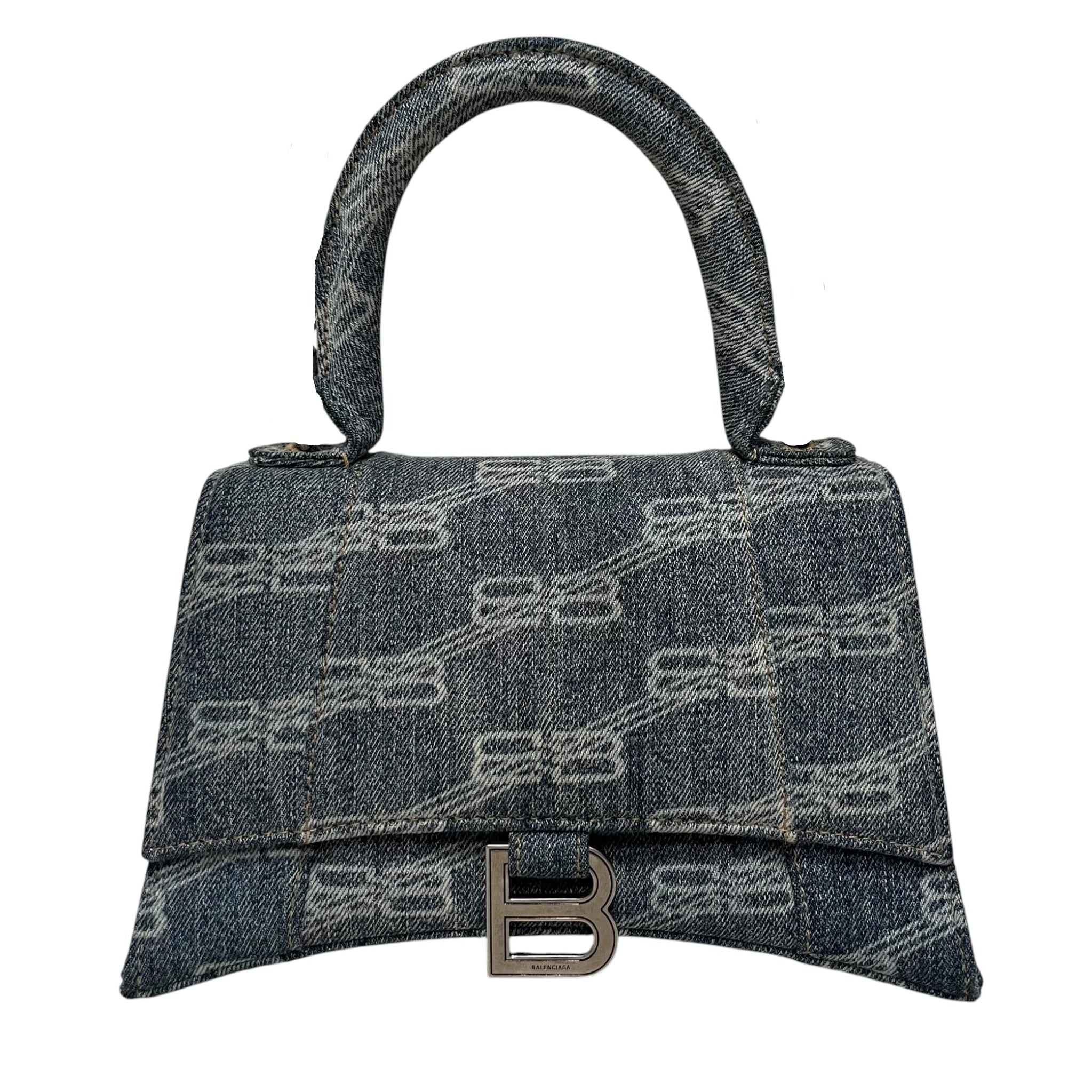 BALENCIAGA/Hand Bag/All Over Print/Denim/BLU/hourglass