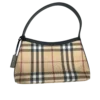 BURBERRY LONDON/Hand Bag/Plaid/BEG/NOVA CHECK BAGUETTE SHOULDER
