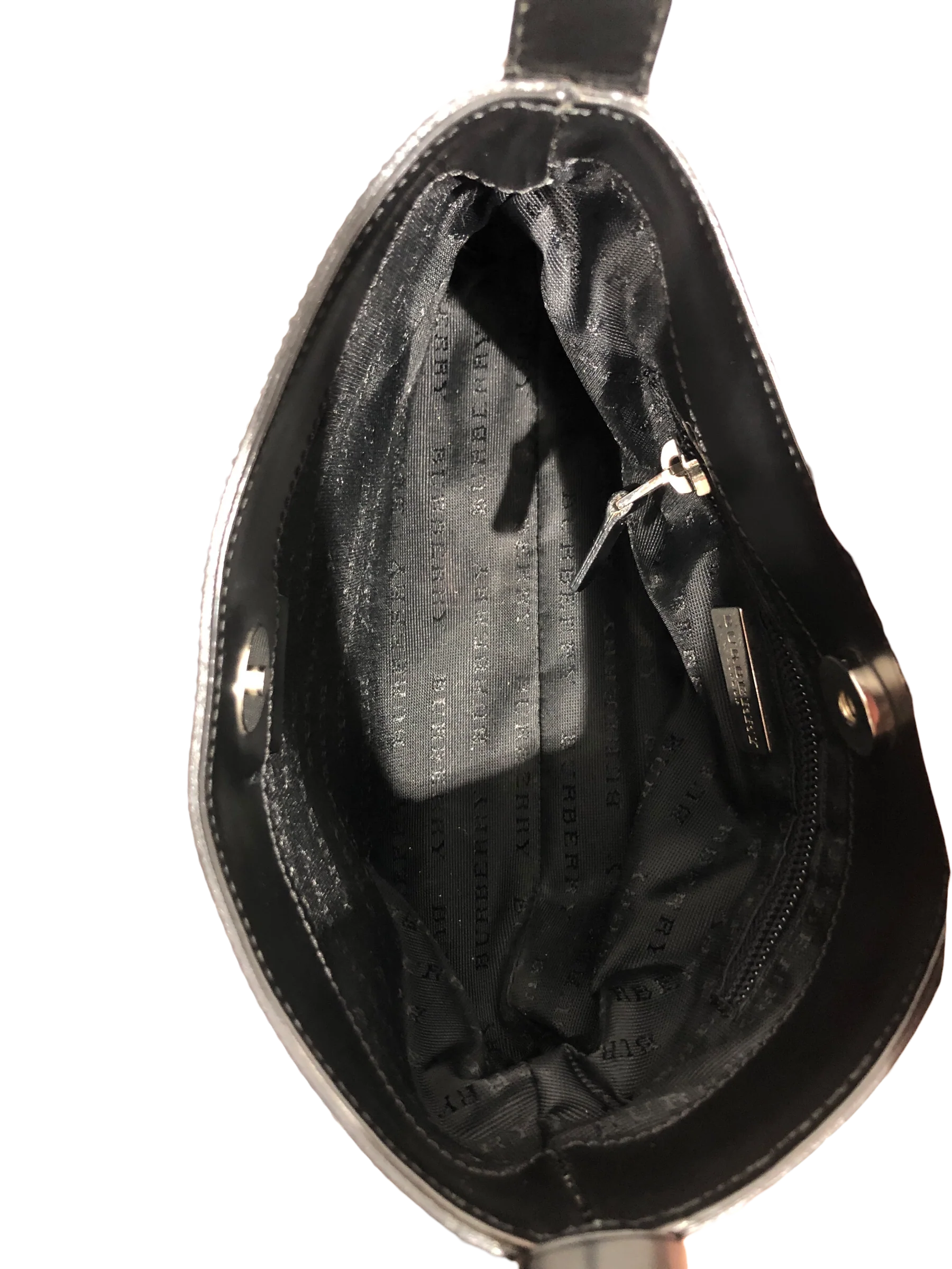 BURBERRY LONDON/Hand Bag/Plaid/BEG/NOVA CHECK BAGUETTE SHOULDER