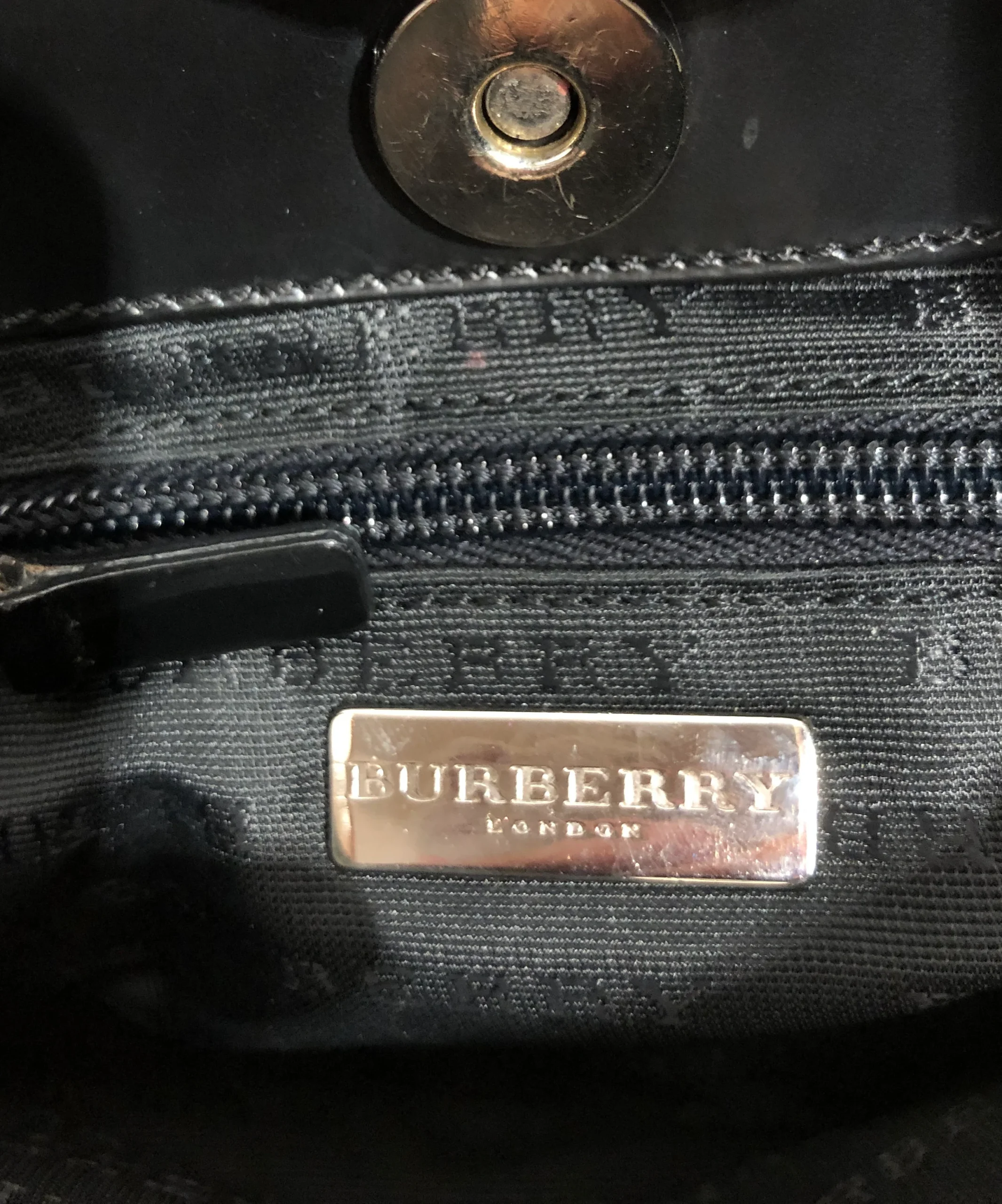 BURBERRY LONDON/Hand Bag/Plaid/BEG/NOVA CHECK BAGUETTE SHOULDER