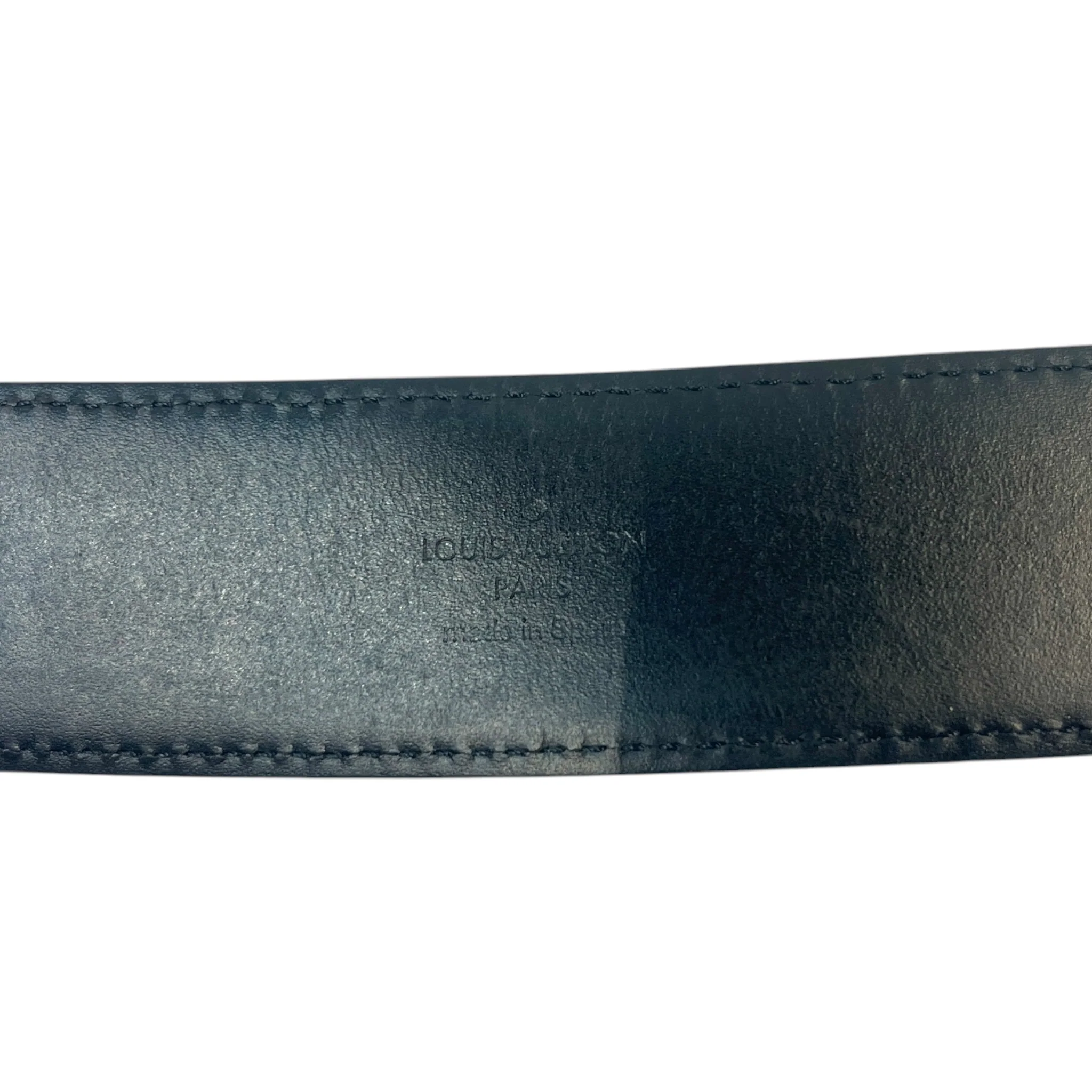 LOUIS VUITTON/Belt/Hombre Check/Leather/BLK/DAMIER GRAPHITE CANVAS