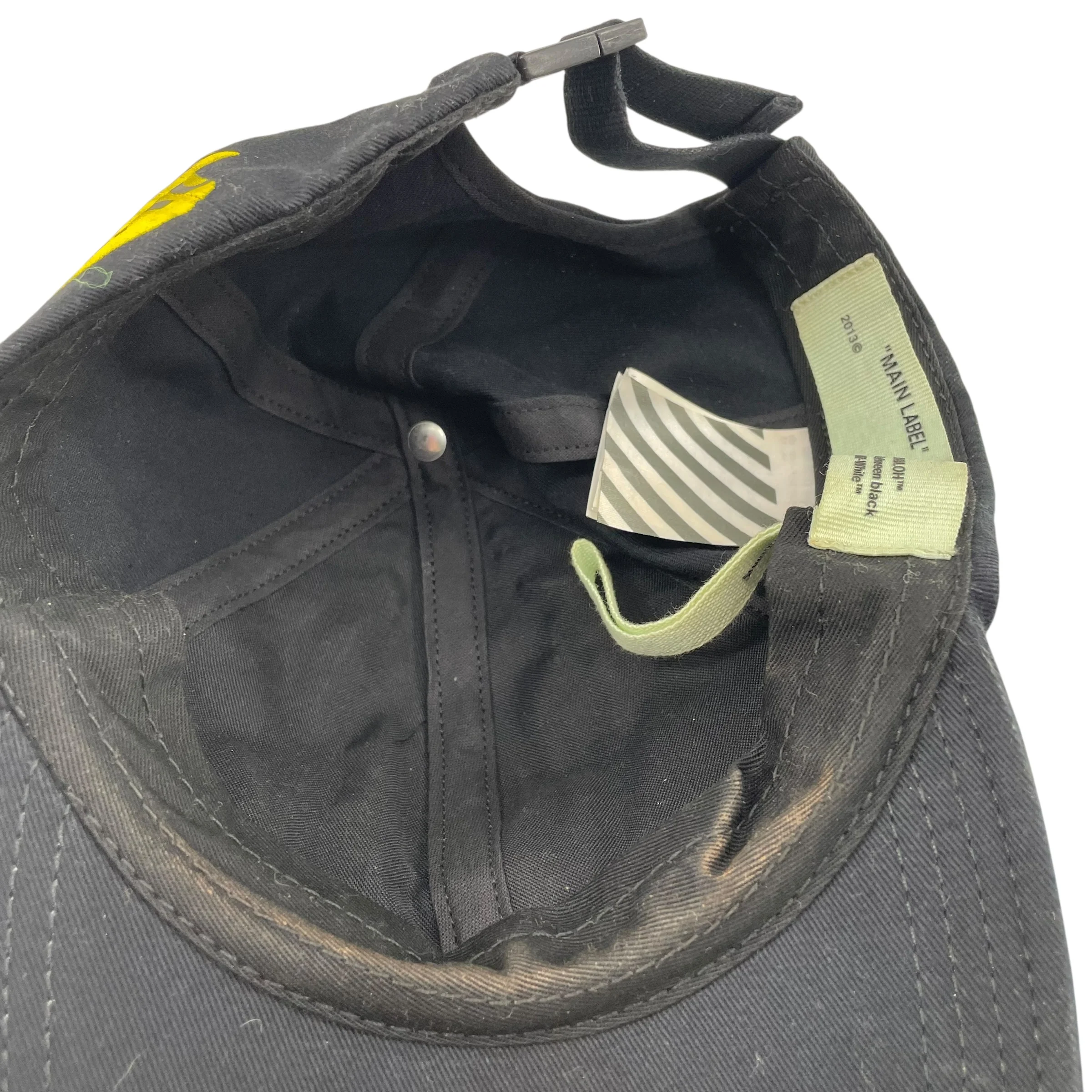 OFF-WHITE/Cap/Polyester/BLK/YELLOW TAPE