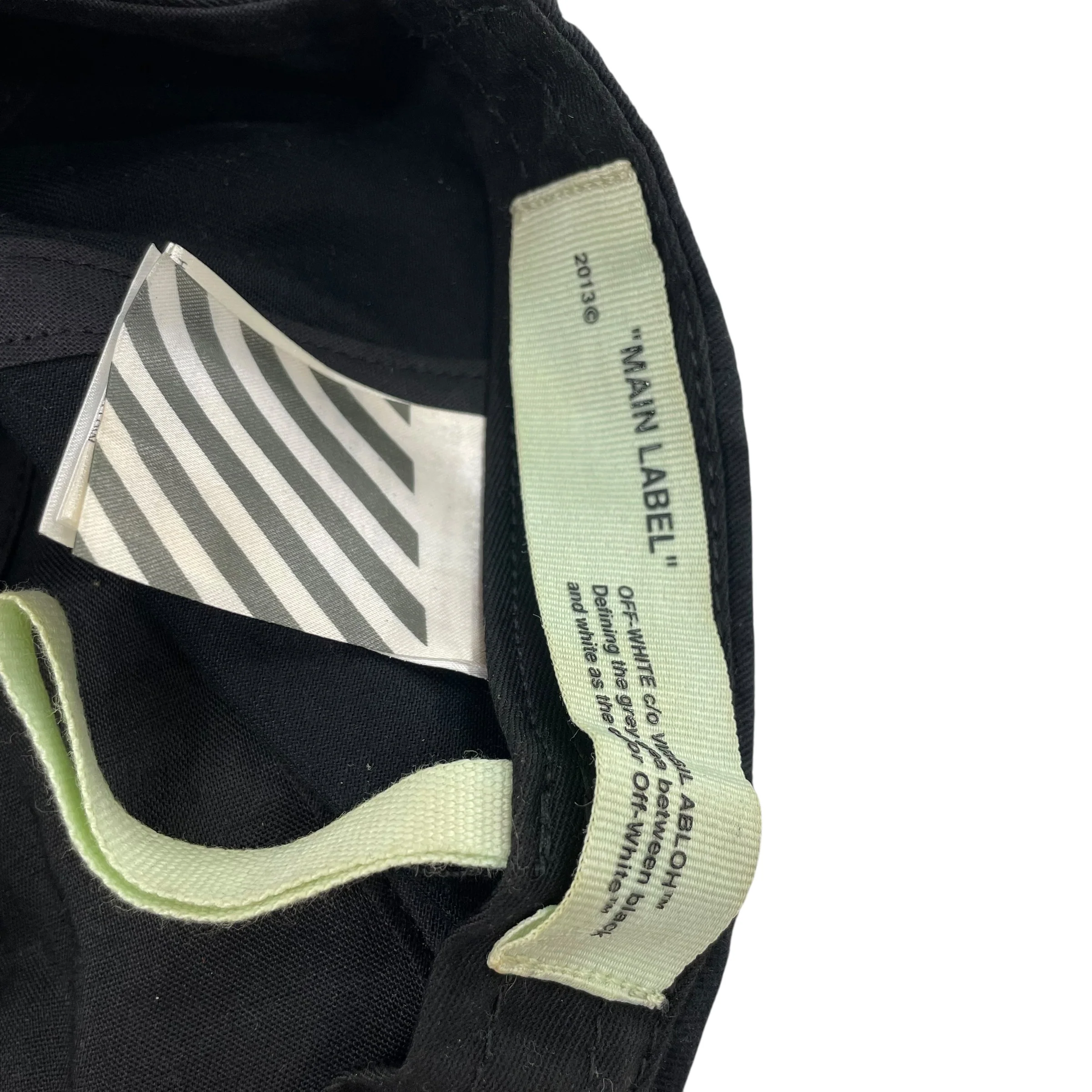 OFF-WHITE/Cap/Polyester/BLK/YELLOW TAPE