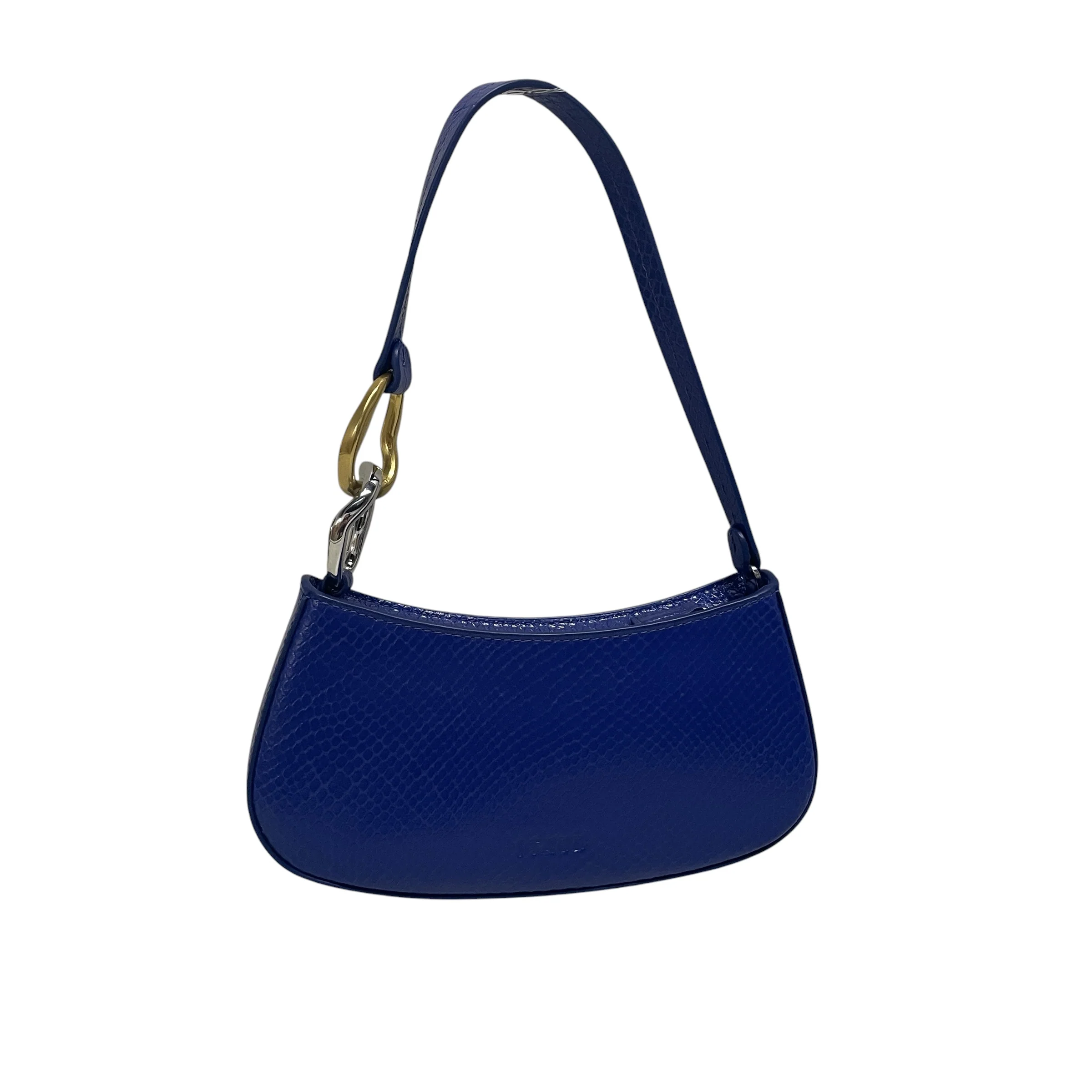 STAUD/Hand Bag/Leather/BLU/SILVER&GOLD BUCKLE