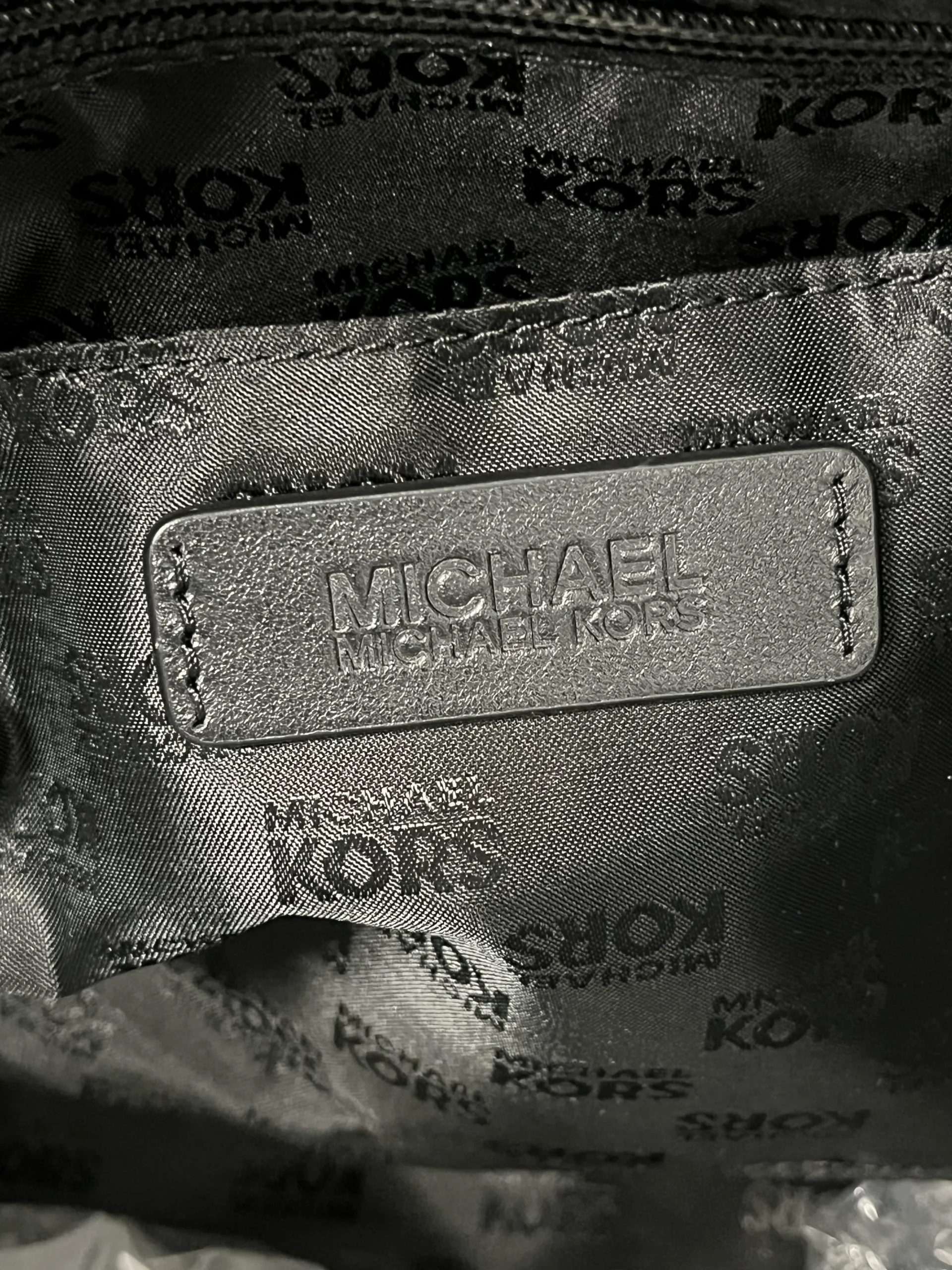 MICHAEL KORS/Bag/Monogram/Leather/BLK/DUFFLE
