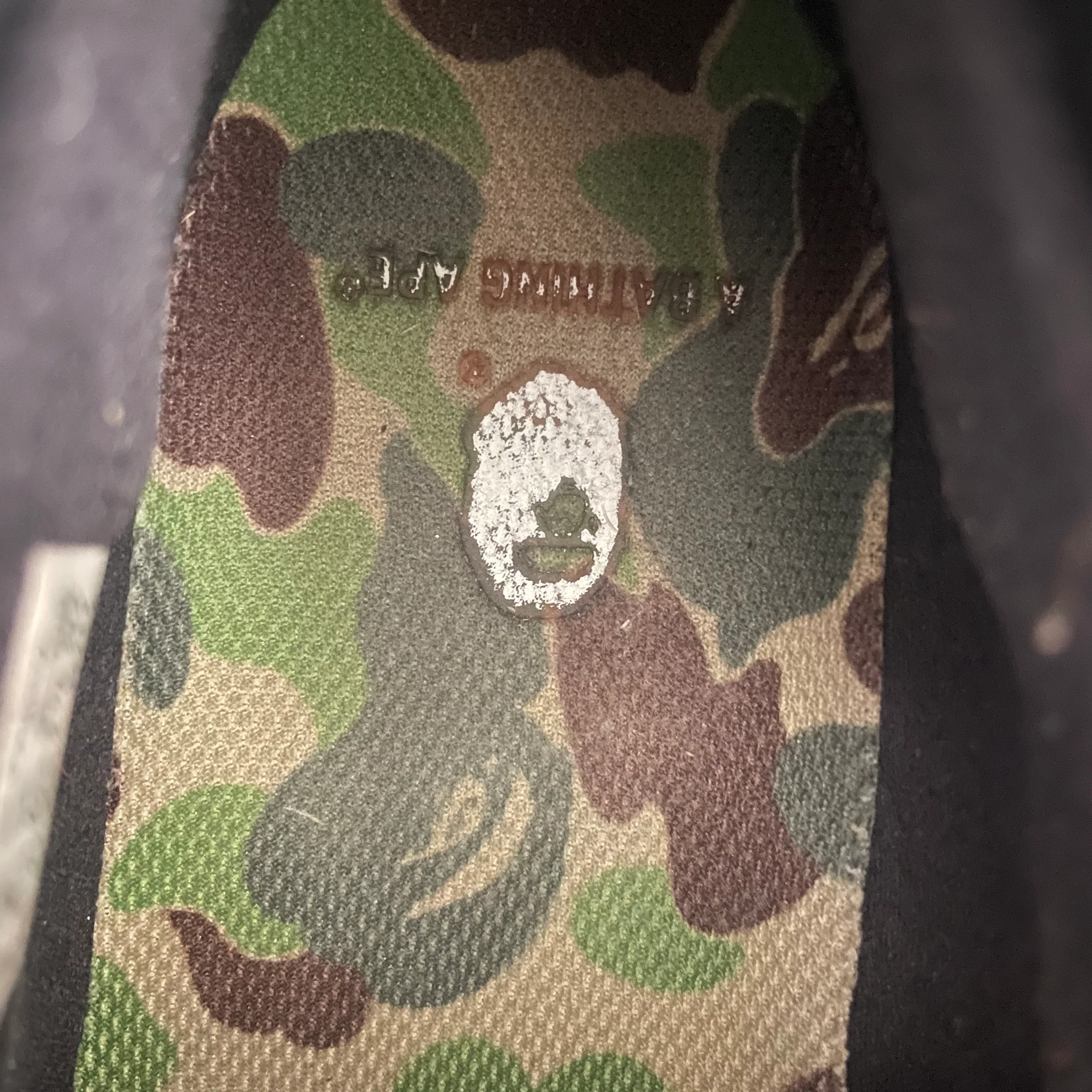 adidas/A BATHING APE/DAME4 BAPE/Hi-Sneakers/US 9/Camouflage/Cotton/GRN/AP9974