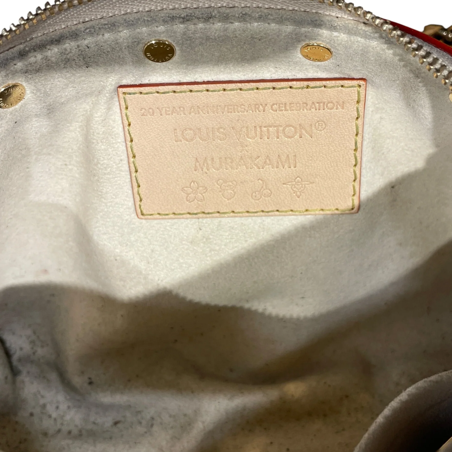 LOUIS VUITTON/Bag/Leather/WHT/MURAKAMI 20 YEAR POCHETTE