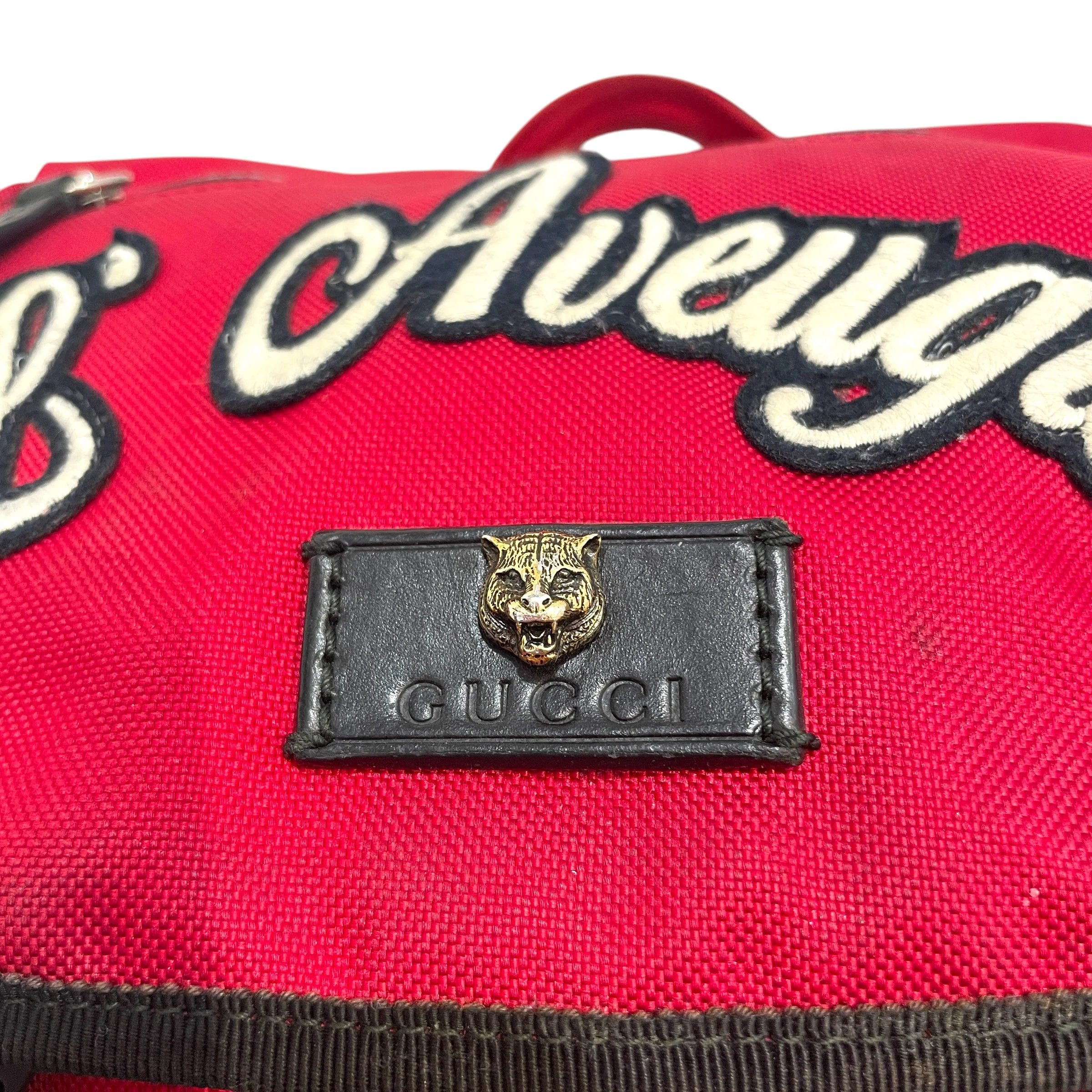 GUCCI/Backpack/All Over Print/Nylon/RED/Techno L'Aveugle Par Amour