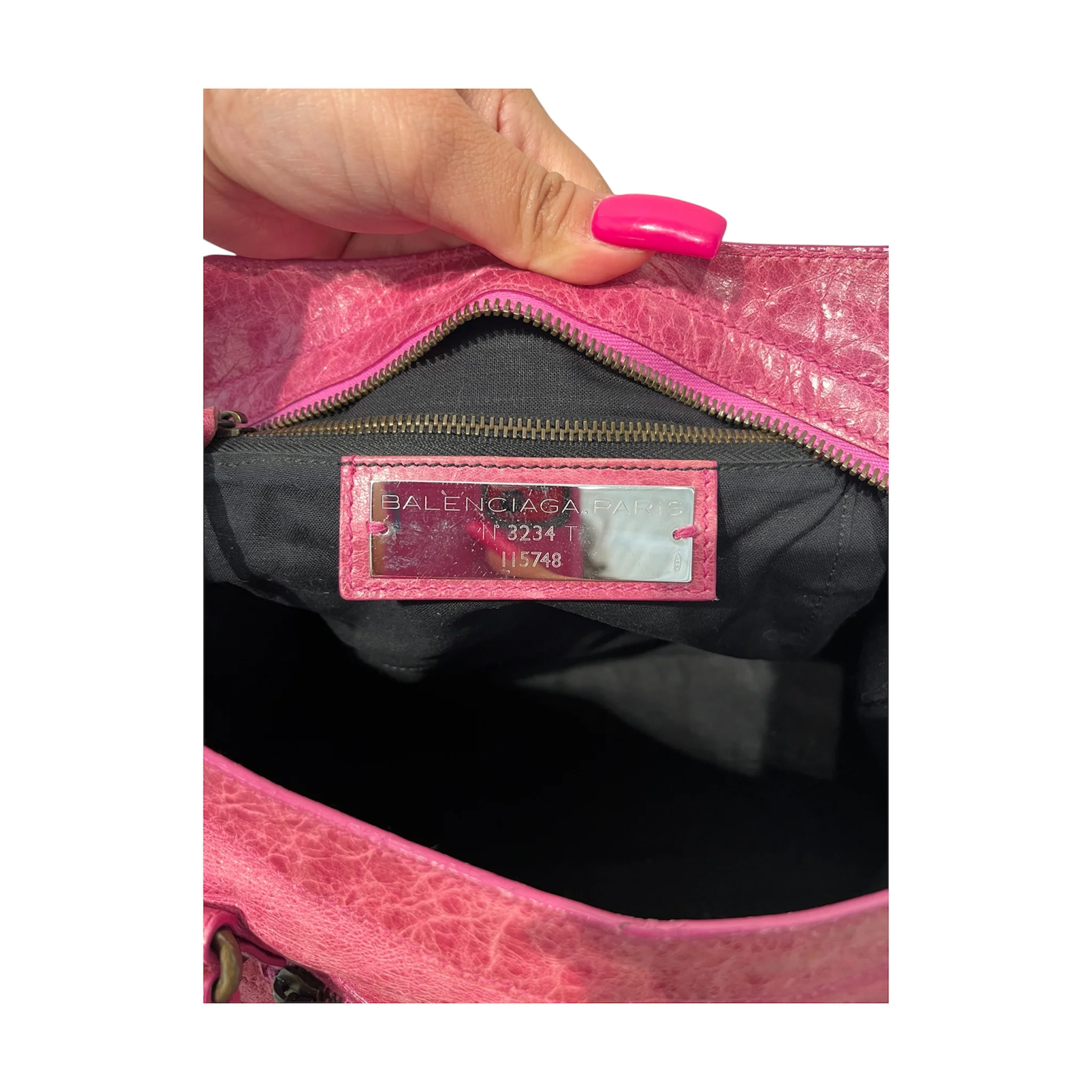 BALENCIAGA/Tote Bag/Leather/PNK/city bag/115743 502752