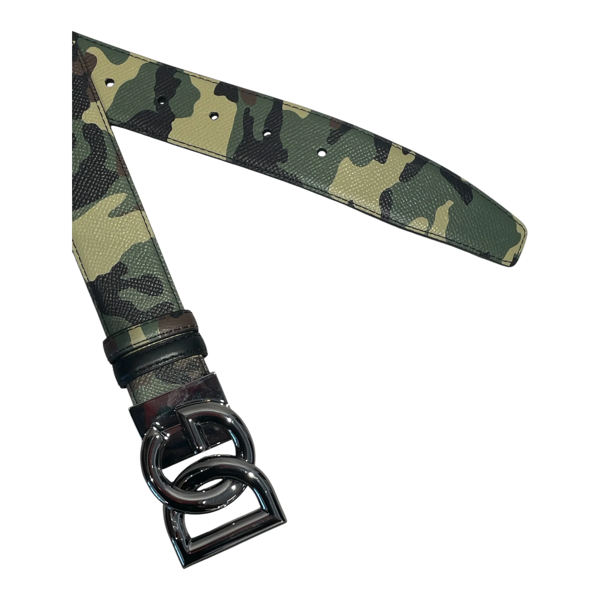 DOLCE&GABBANA/Belt/Camouflage/Leather/GRN/CAMOFLAUGE LEATHER BELT