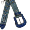 b.b.simon/Belt/Leather/BLU/BLUE & SILVER STUDS