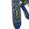 b.b.simon/Belt/Leather/BLU/BLUE & SILVER STUDS
