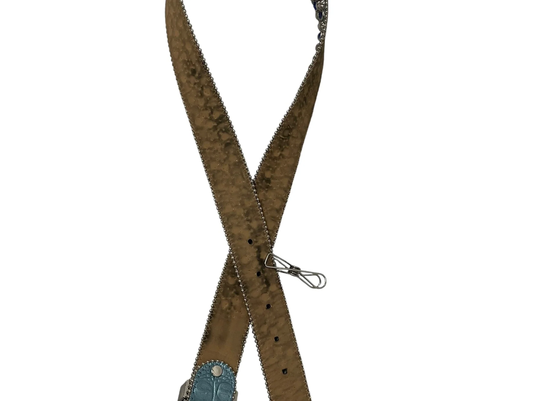 b.b.simon/Belt/Leather/BLU/BLUE & SILVER STUDS