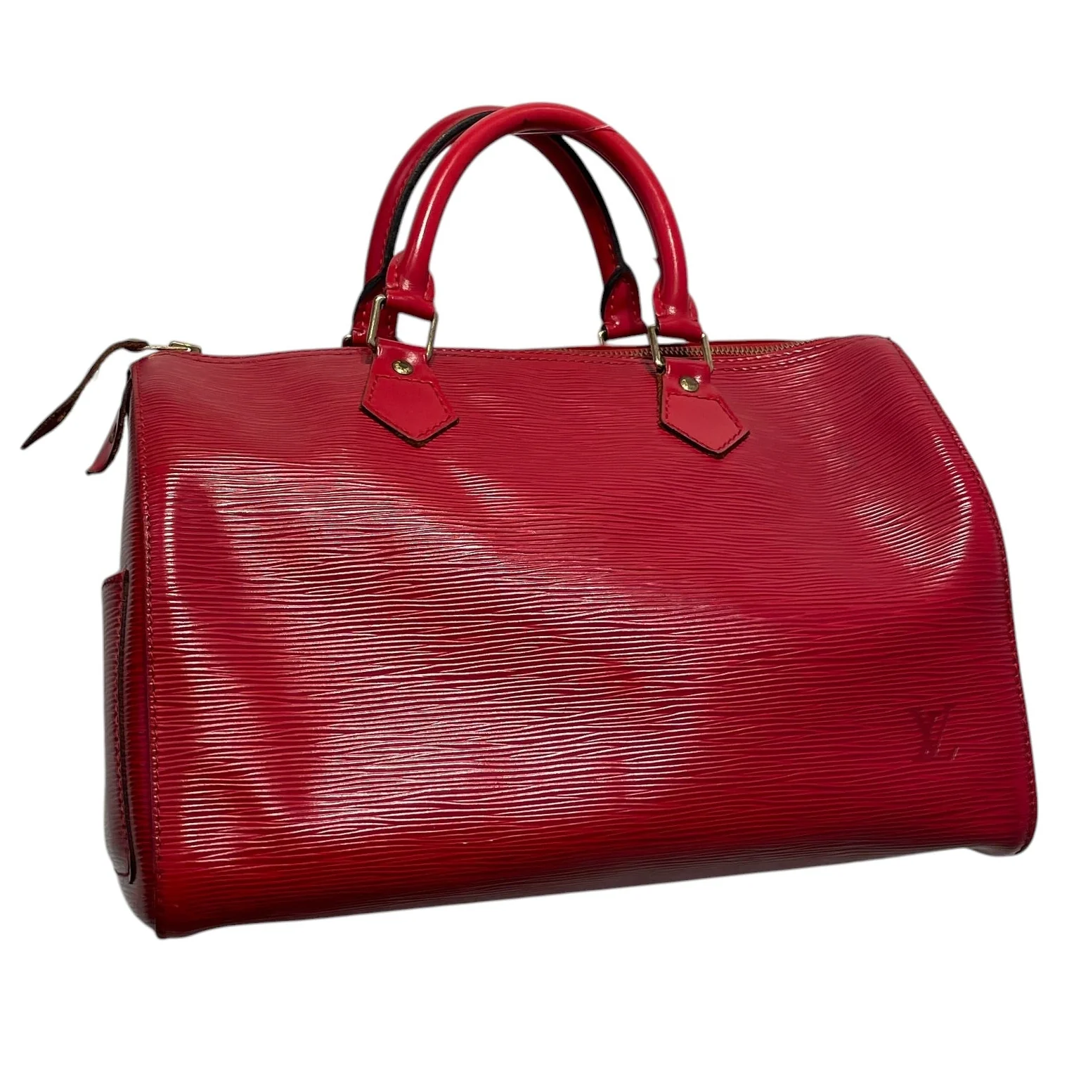 LOUIS VUITTON/Hand Bag/Leather/RED/EPI
