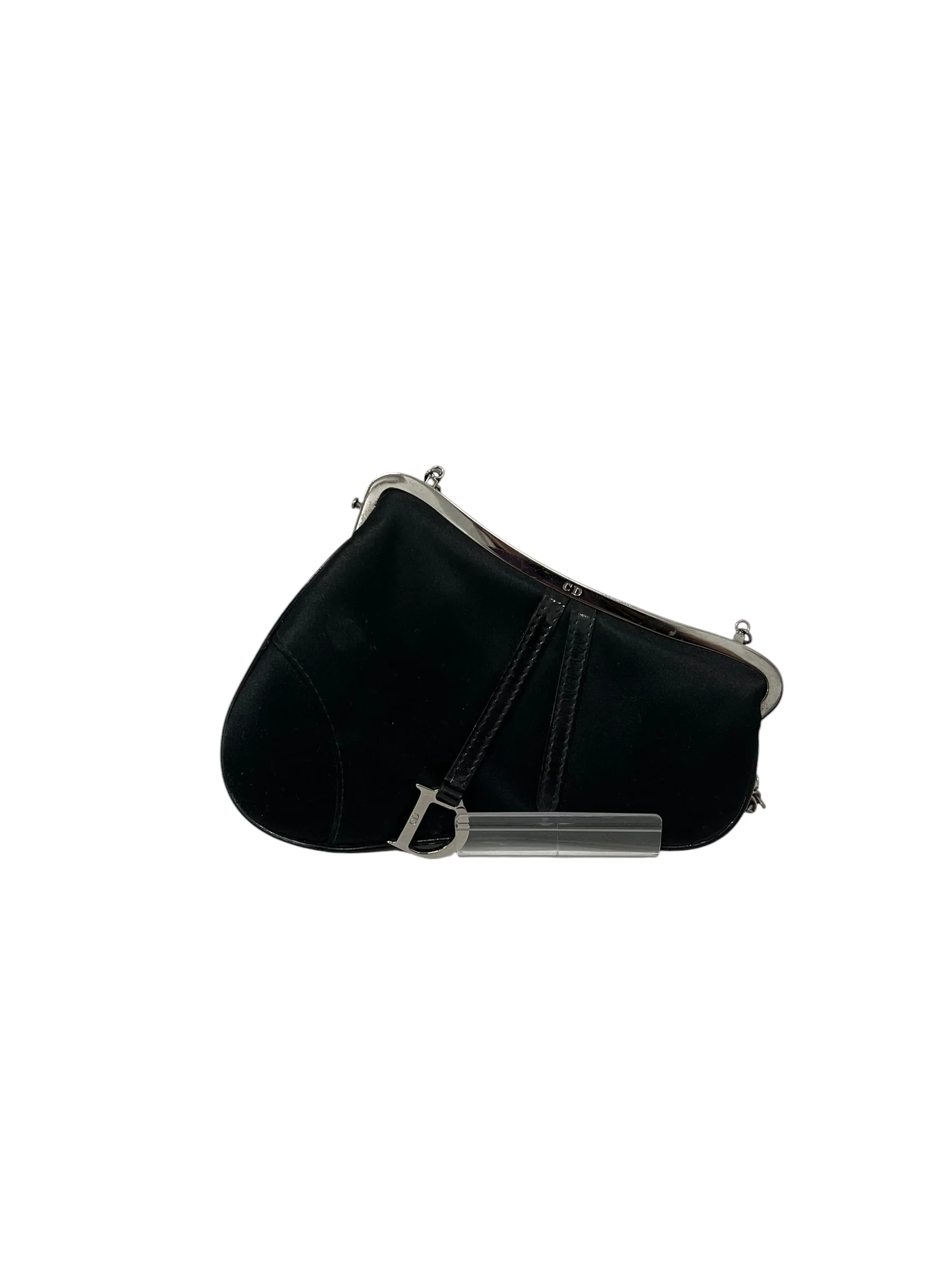 Christian Dior/Hand Bag/BLK/SADDLE VINTAGE HANDBAG