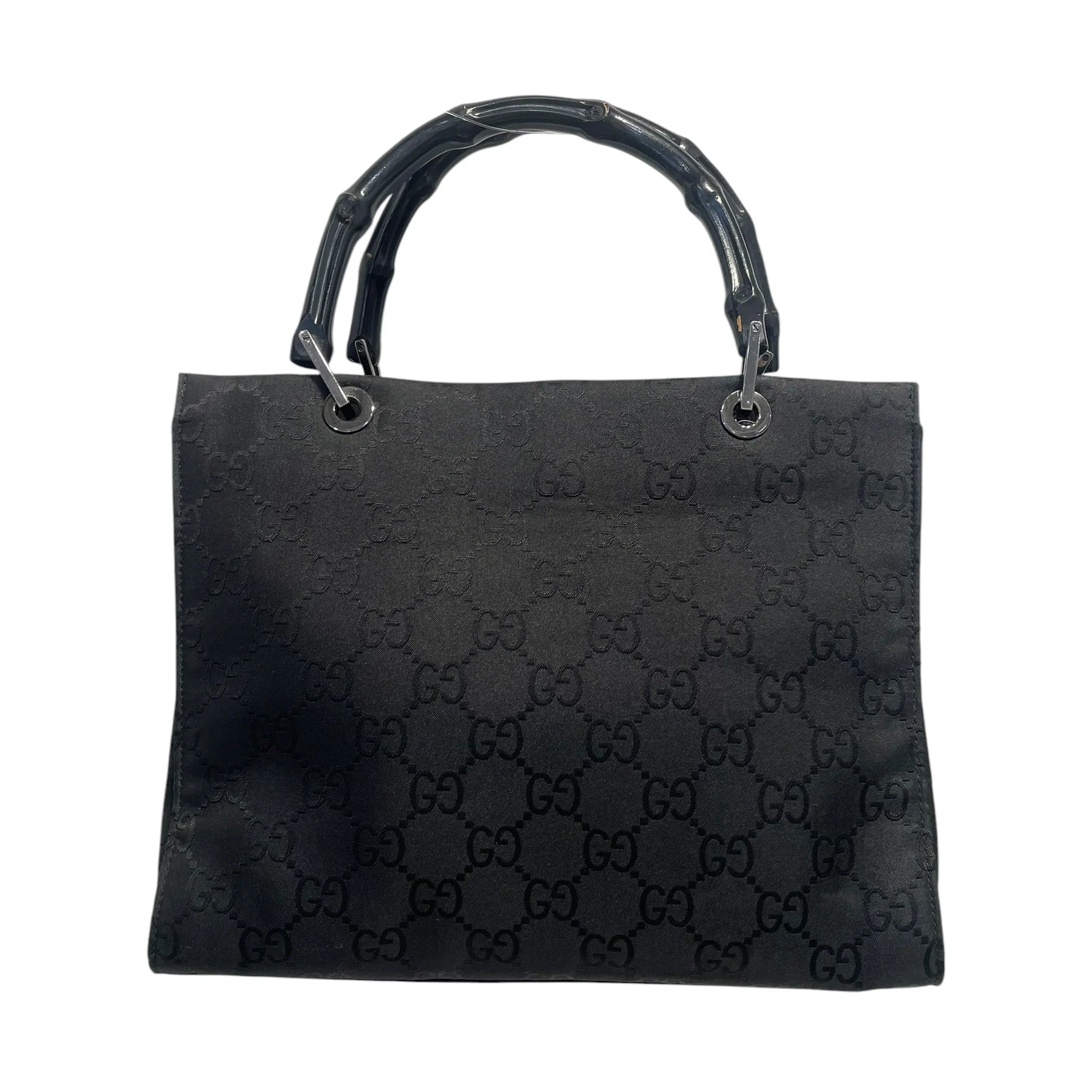 GUCCI/Clutch Bag/Nylon/BLK/BAMBOO BAG