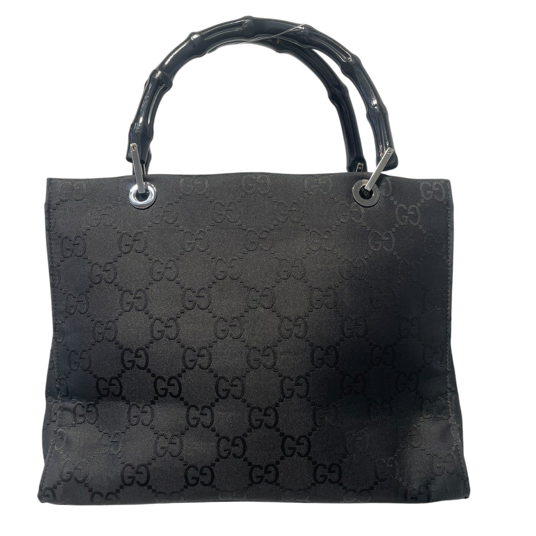 GUCCI/Clutch Bag/Nylon/BLK/BAMBOO BAG