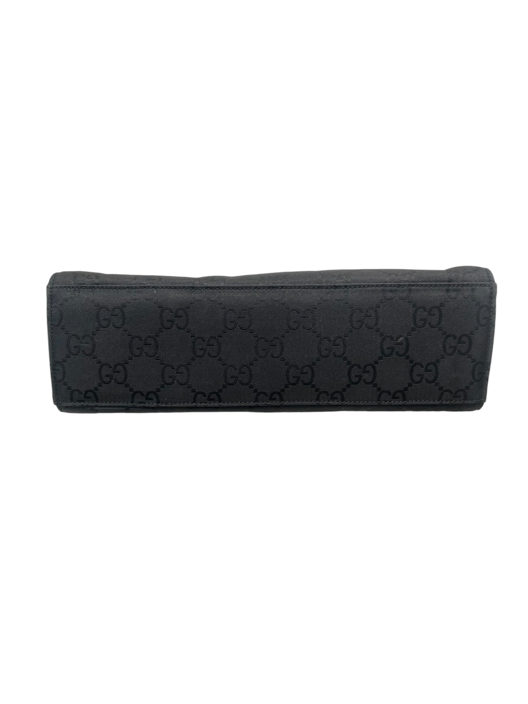 GUCCI/Clutch Bag/Nylon/BLK/BAMBOO BAG