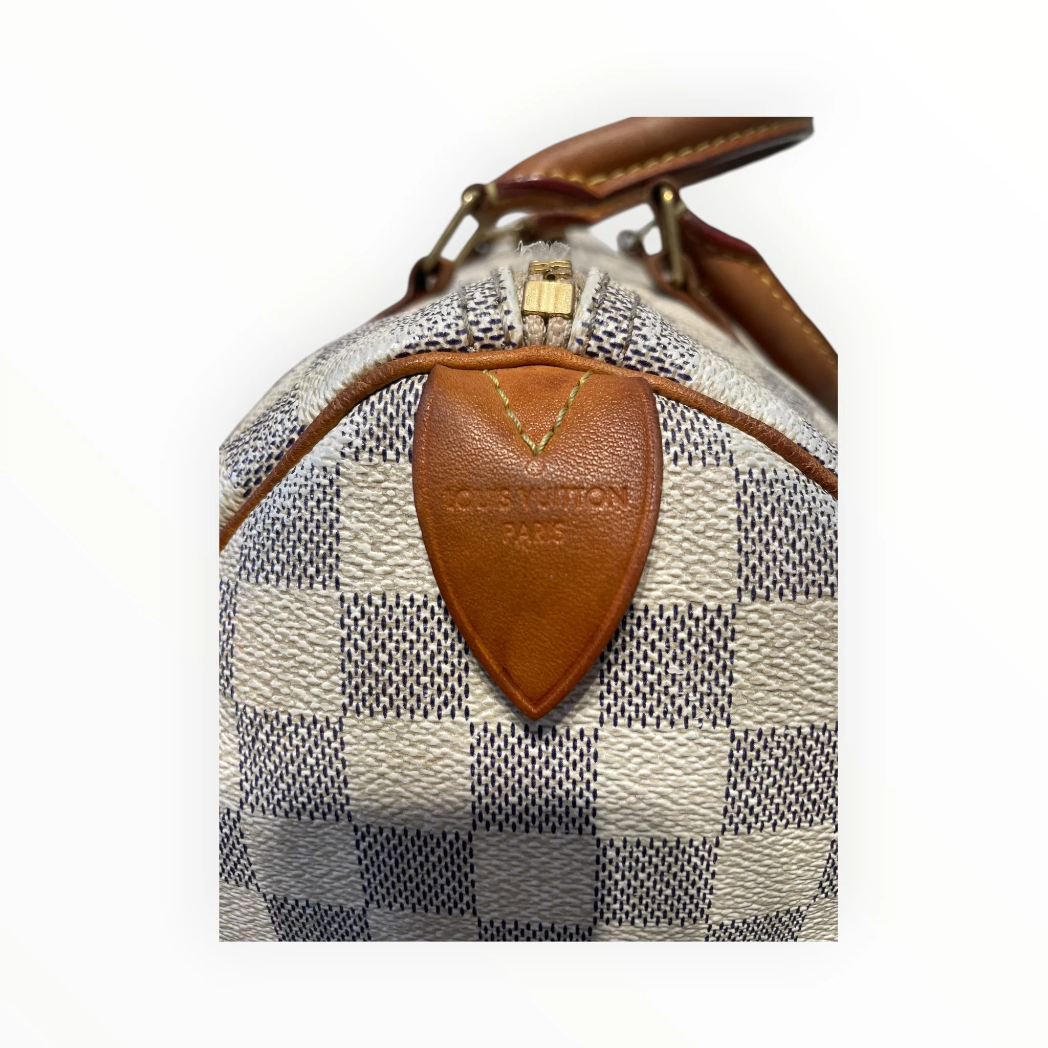 LOUIS VUITTON/Clutch Bag/Monogram/Leather/WHT/speedy 25