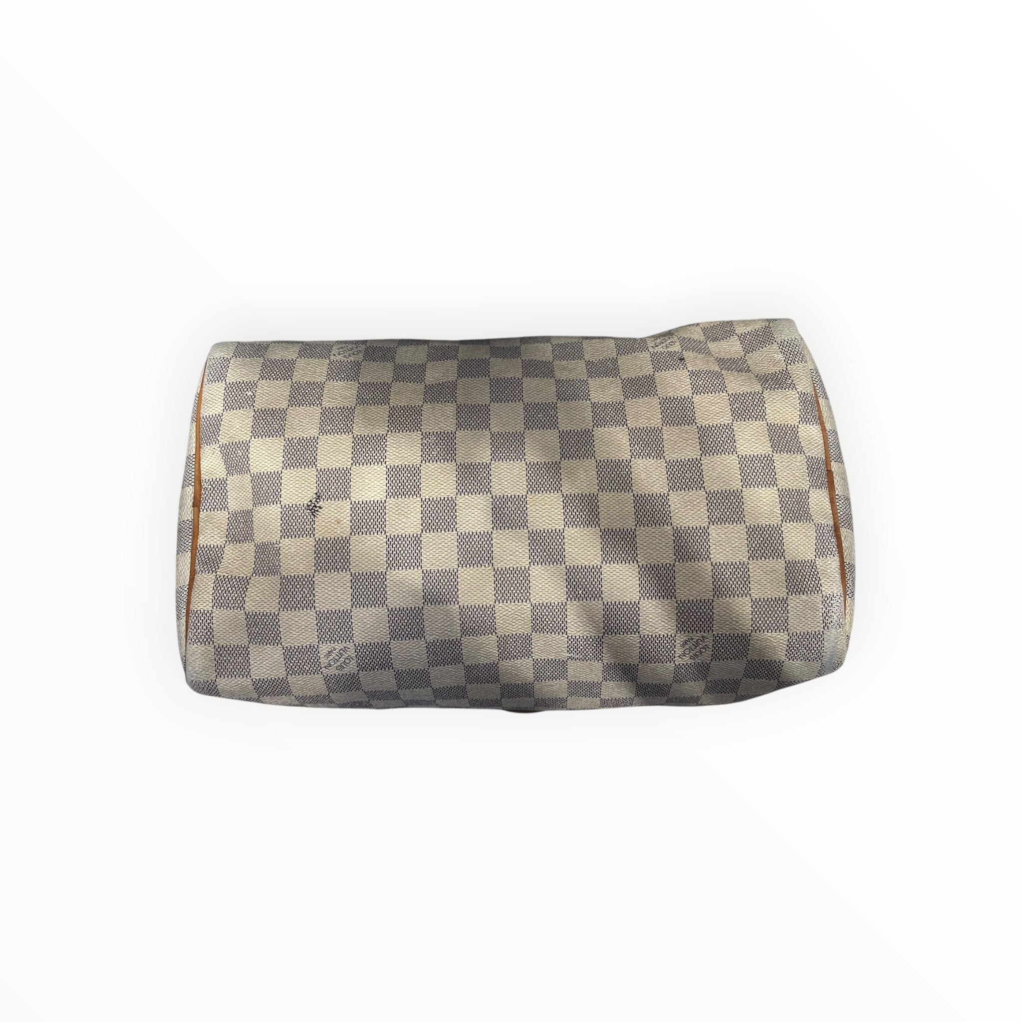LOUIS VUITTON/Clutch Bag/Monogram/Leather/WHT/speedy 25