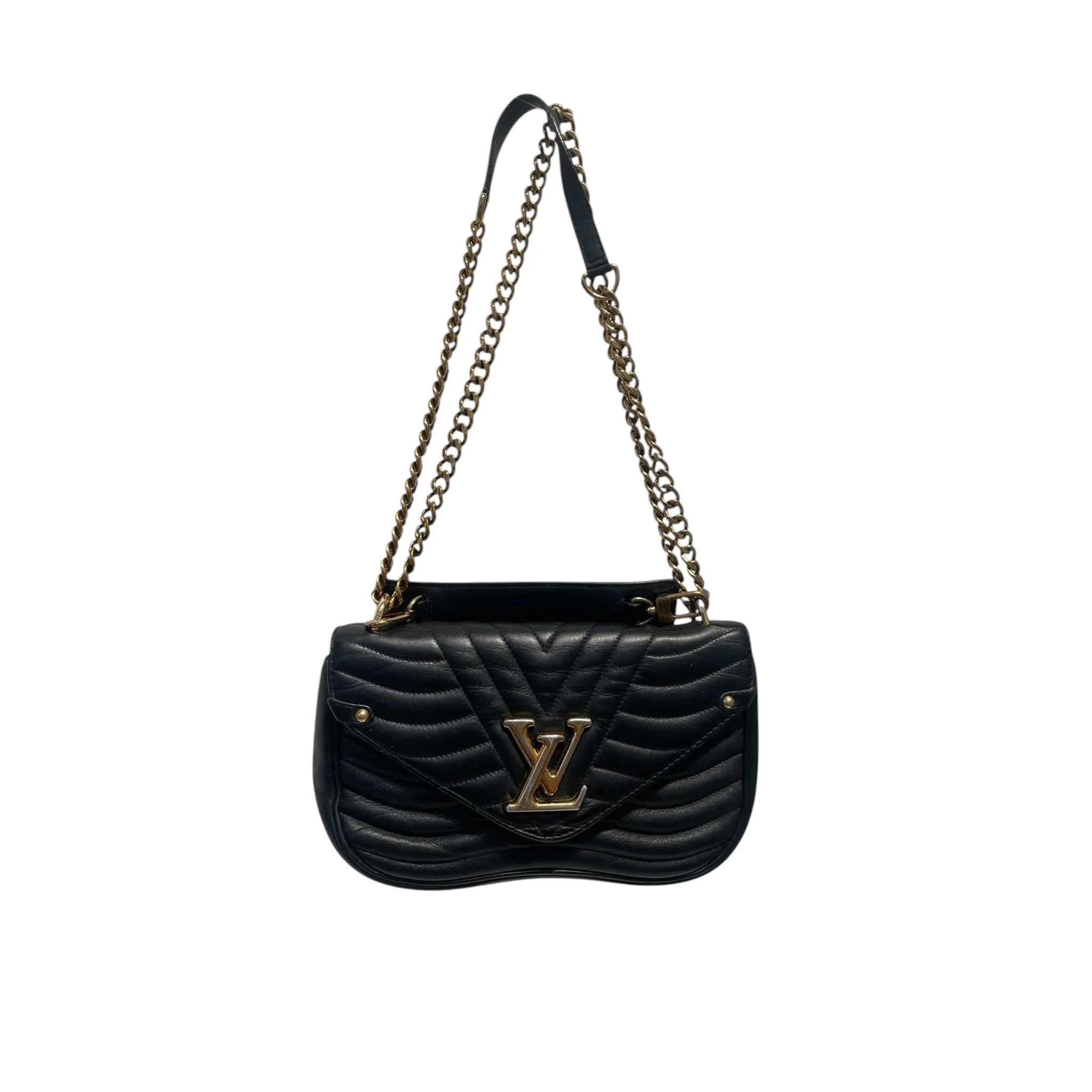 LOUIS VUITTON/Cross Body Bag/Leather/BLK/new wave bag