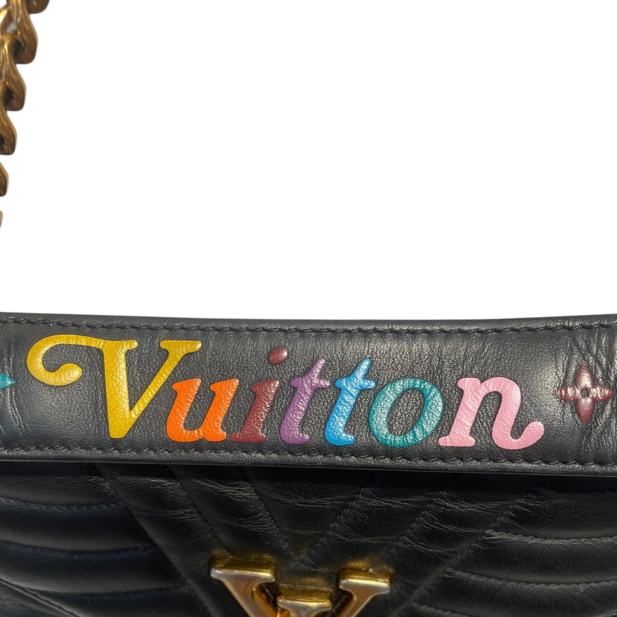 LOUIS VUITTON/Cross Body Bag/Leather/BLK/new wave bag