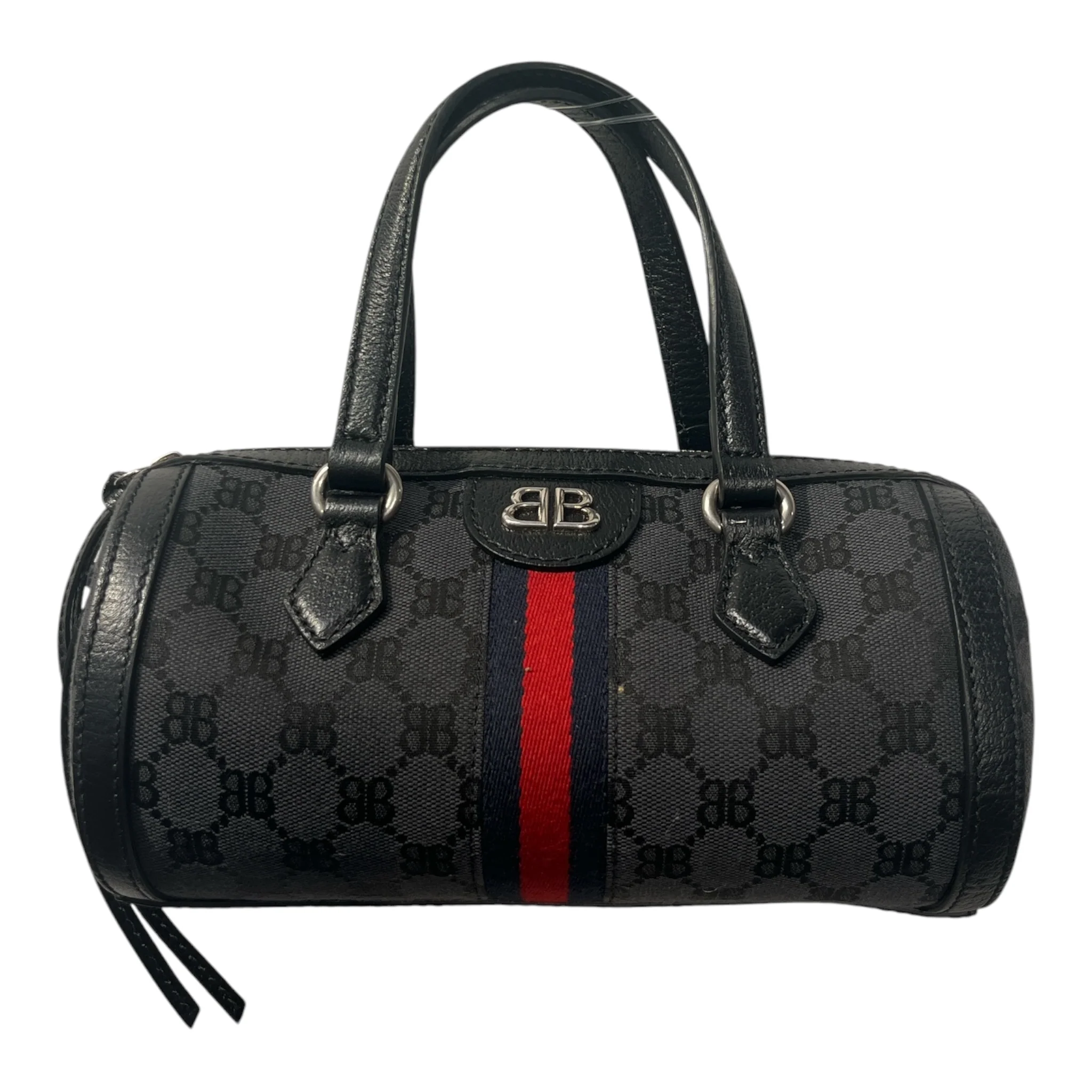BALENCIAGA/Hand Bag/Monogram/Leather/BLK/BB X GUCCI HACKER PROJECT