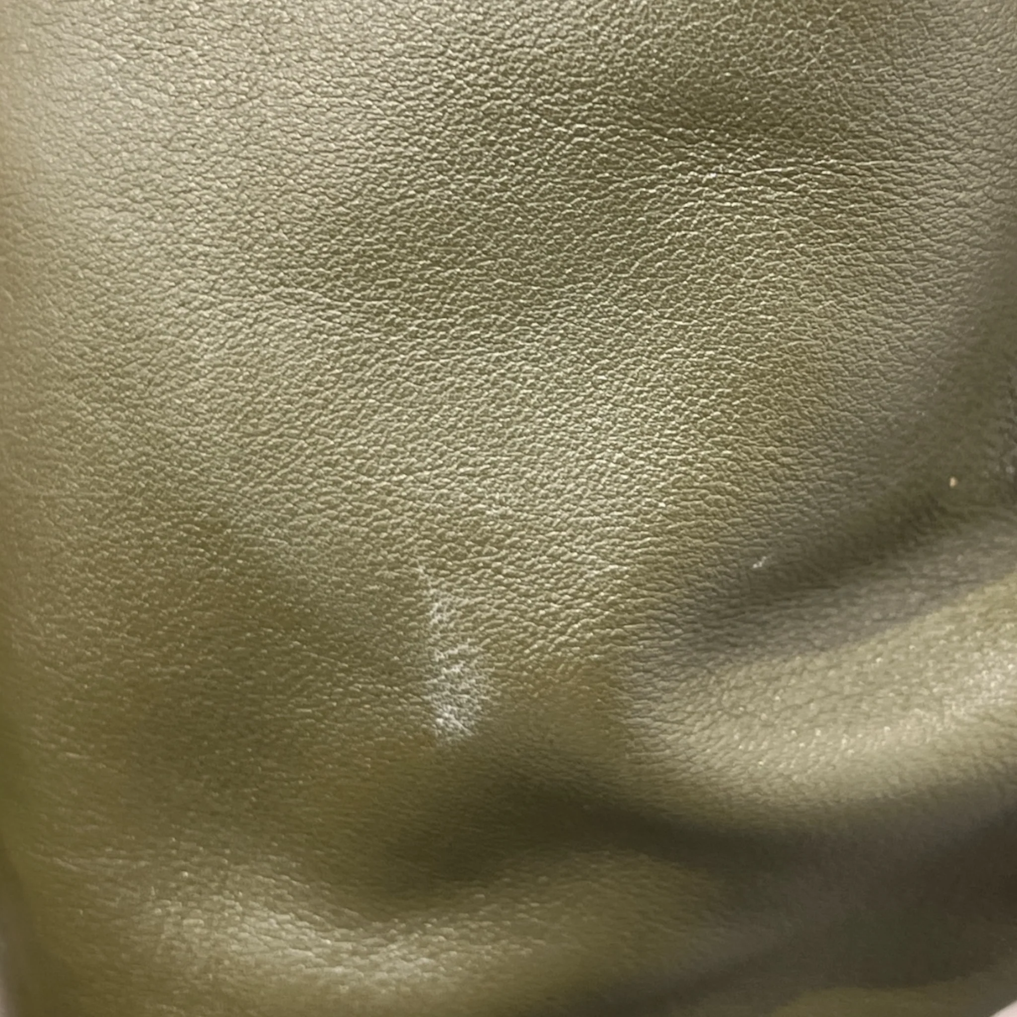 BOTTEGA VENETA/Cross Body Bag/Leather/GRN/MINI POUCH OLIVE CALFSKIN