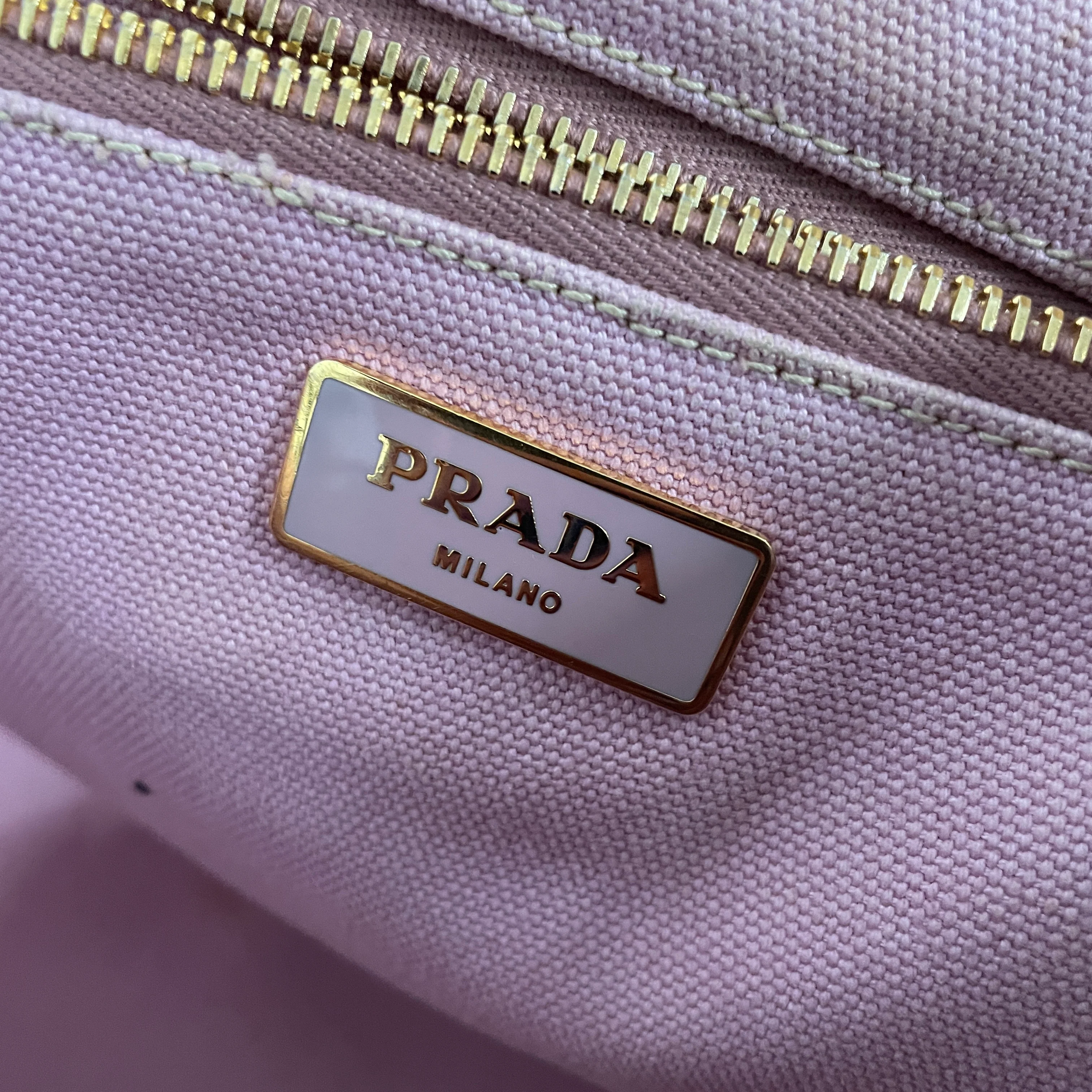 PRADA/Tote Bag/Cotton/PNK/CANVAS CANAPA TOTE BAG