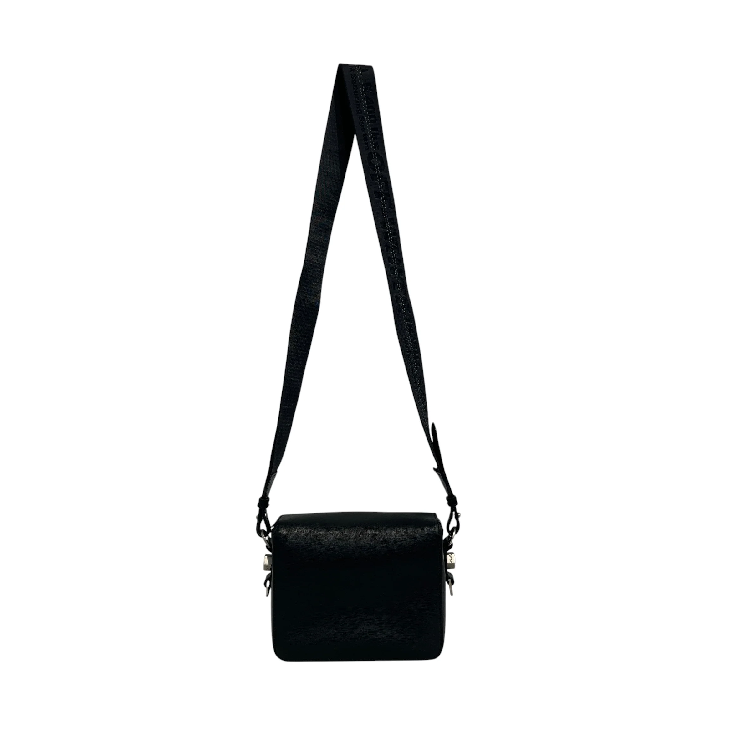 OFF-WHITE/Hand Bag/Stripe/Leather/BLK/Bolts On Side
