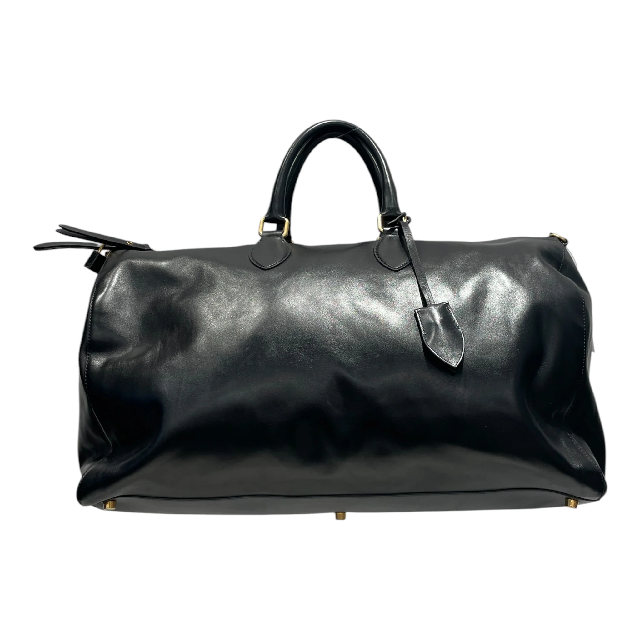 KHAITE/Boston Bag/Leather/BLK/pierre weekend bag