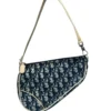 Christian Dior/Bag/Monogram/BLU/SADDLE POCHETTE OBLIQUE CANVAS