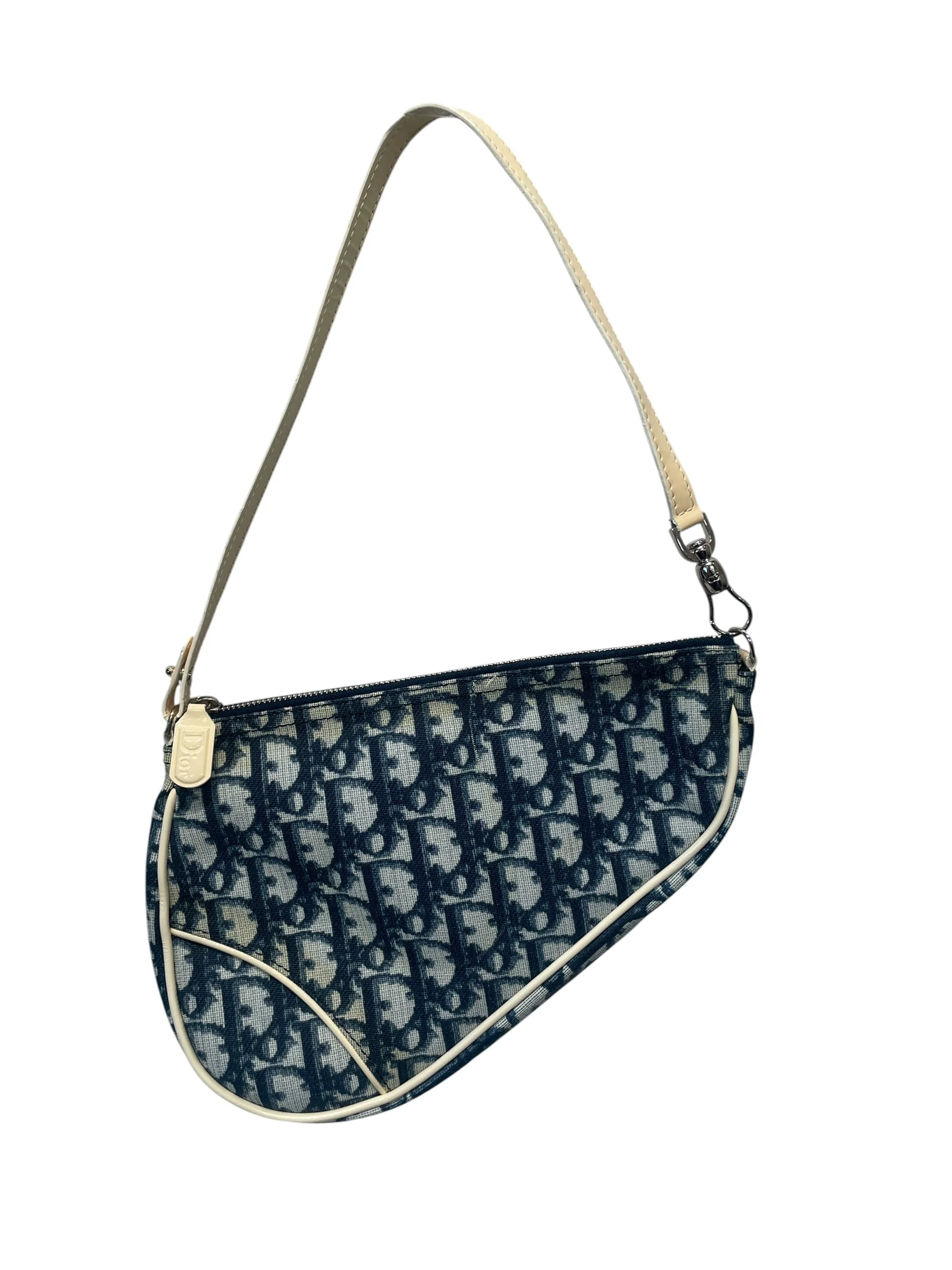 Christian Dior/Bag/Monogram/BLU/SADDLE POCHETTE OBLIQUE CANVAS