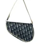 Christian Dior/Bag/Monogram/BLU/SADDLE POCHETTE OBLIQUE CANVAS