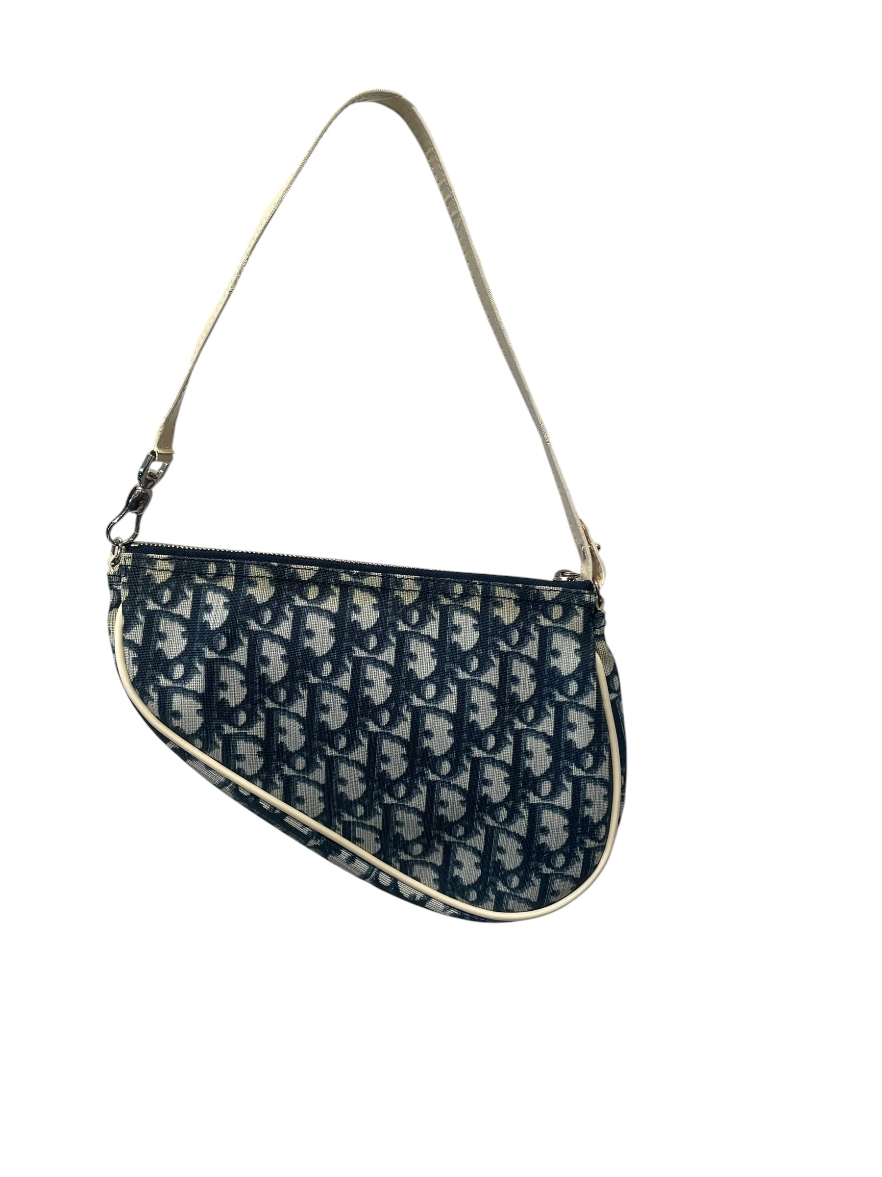 Christian Dior/Bag/Monogram/BLU/SADDLE POCHETTE OBLIQUE CANVAS