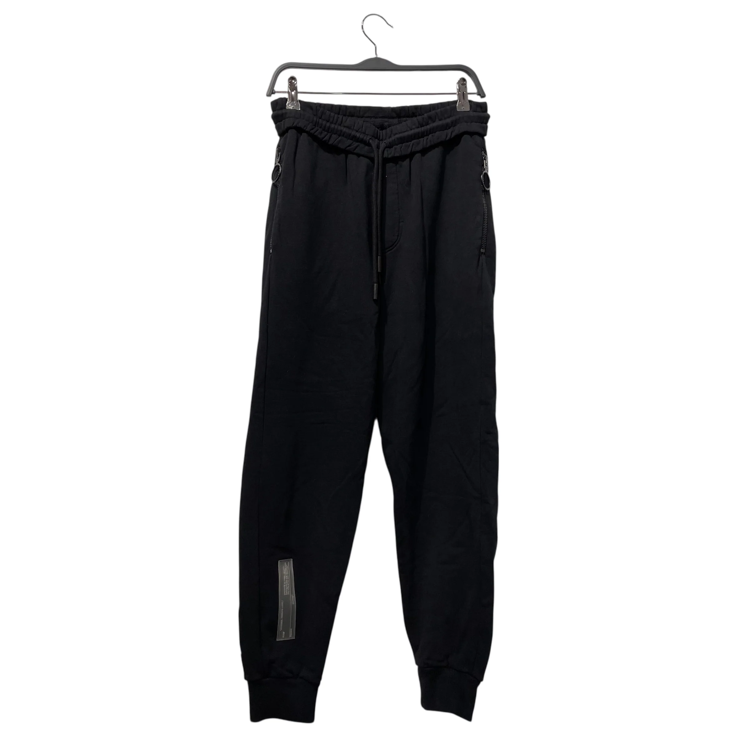 OFF-WHITE/Pants/XS/Cotton/BLK/Graphic/YLW TAPE SWEATPANTS