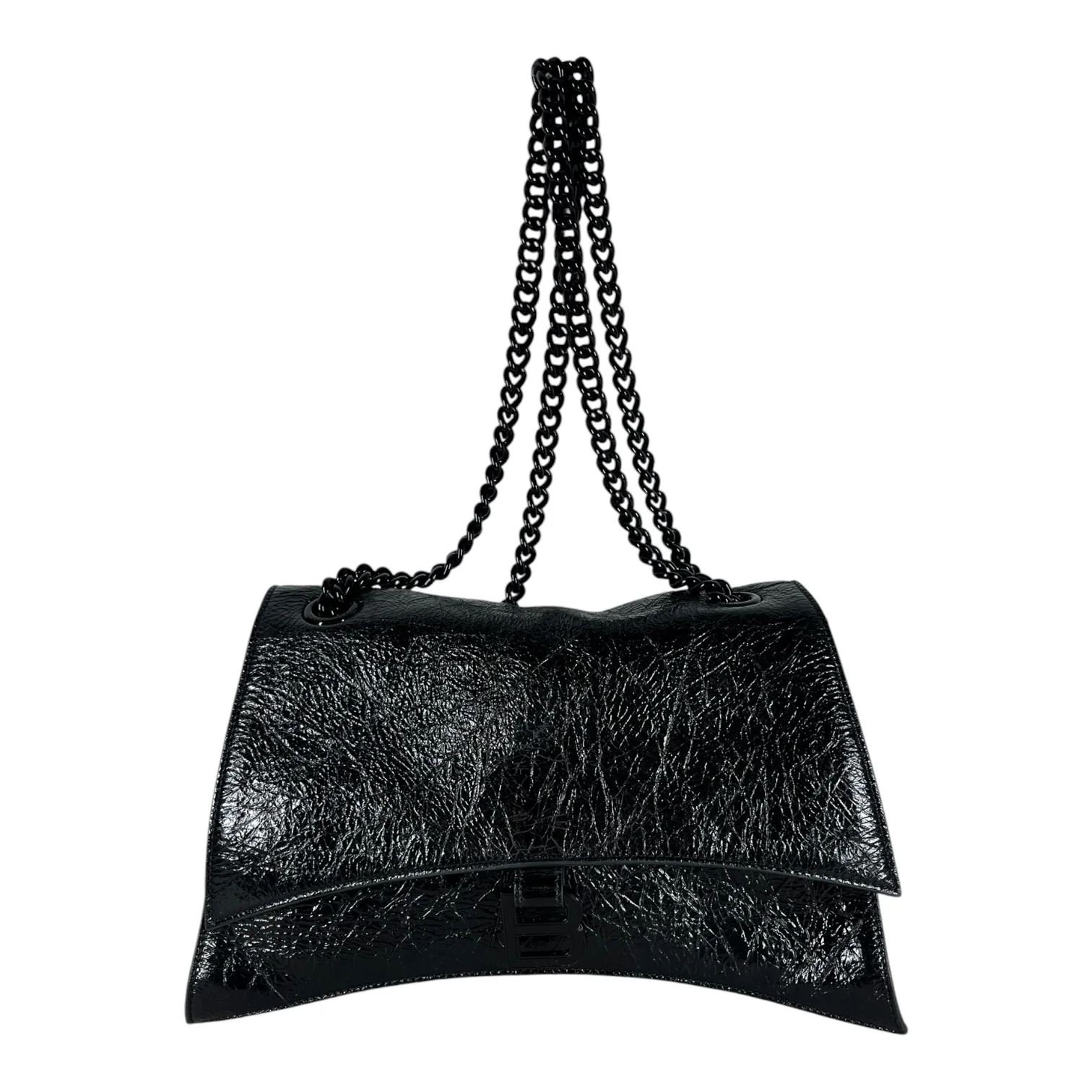 BALENCIAGA/Hand Bag/Leather/BLK/BLACK HARDWARE CRUSH