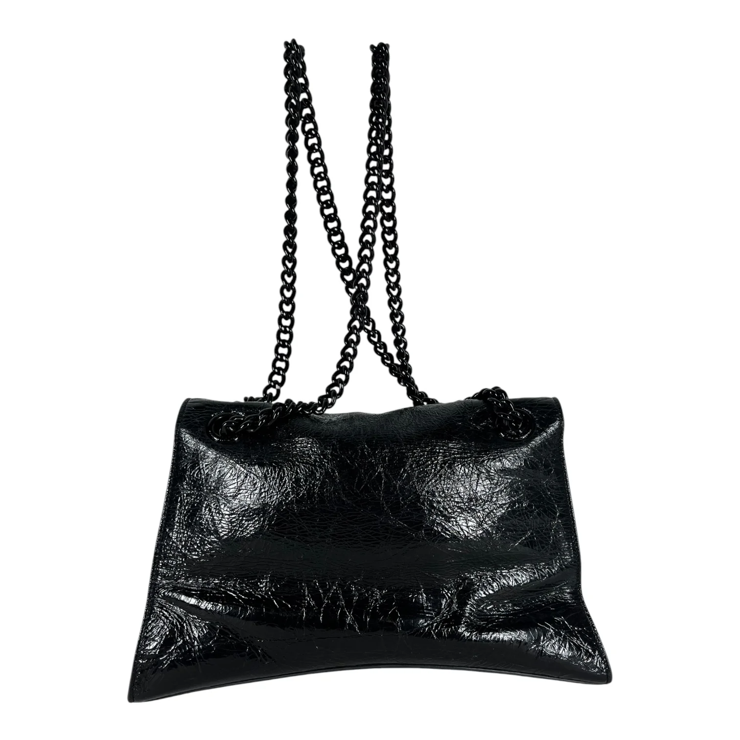 BALENCIAGA/Hand Bag/Leather/BLK/BLACK HARDWARE CRUSH